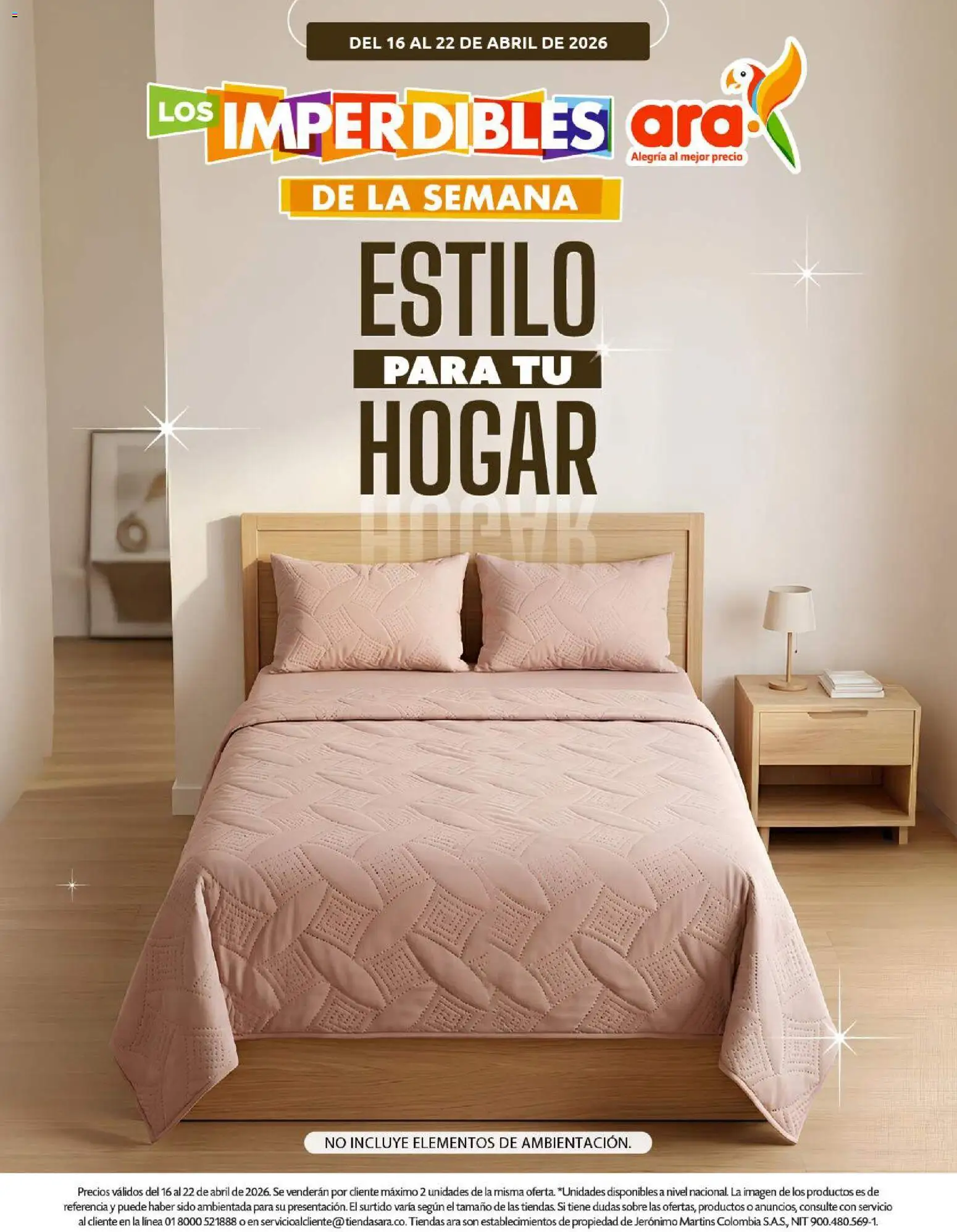 Ara revista - valida desde el 16.04.2026 | Página: 1 | Productos: Sobre