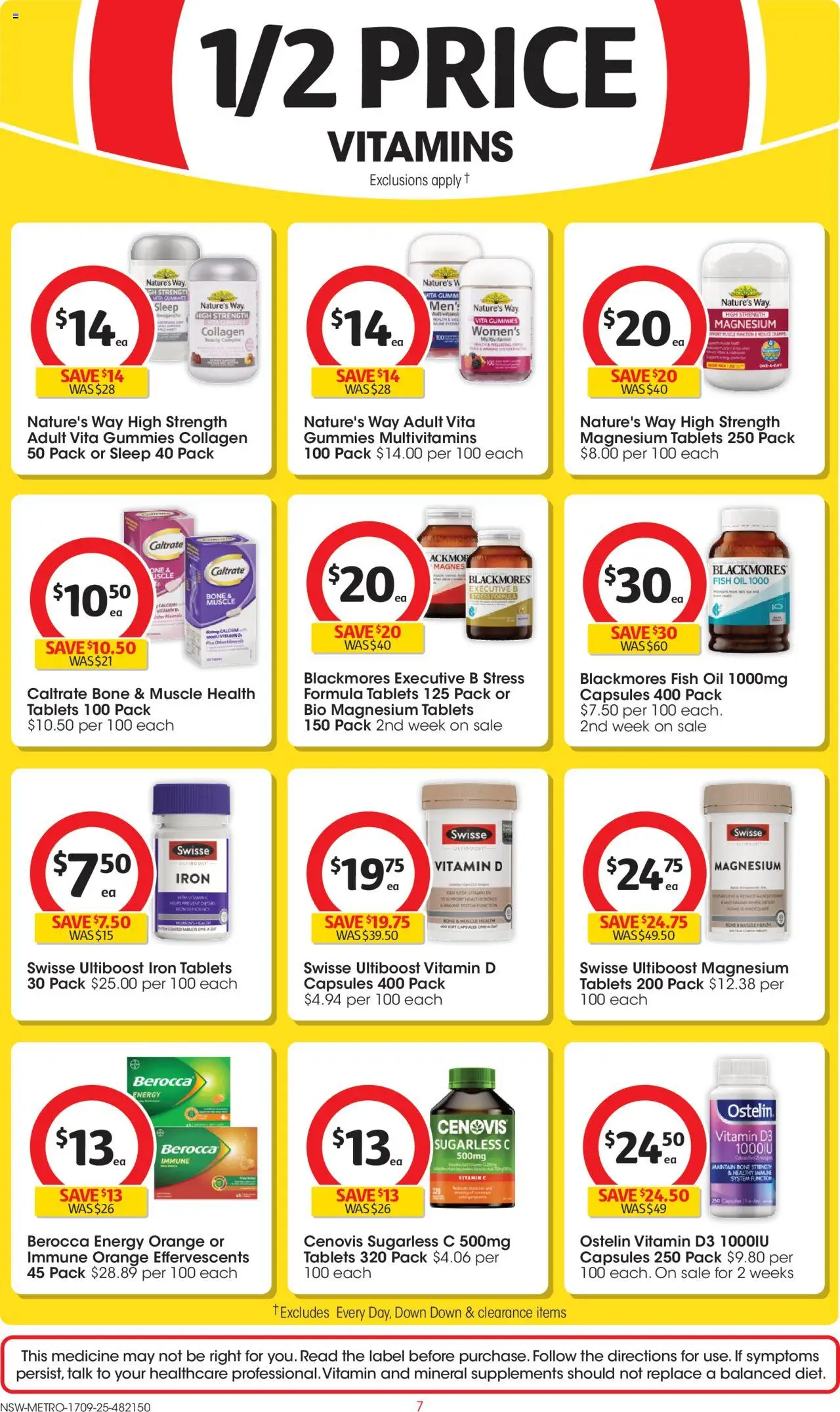 Coles catalogue - valid from 17.09.2025 | Page: 7 | Products: Cups, Oil, Collagen, Iron