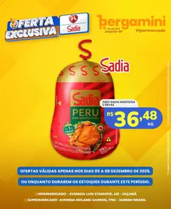 Supermercado Bergamini - Ofertas Sadia e Perdigão - Pré-Visualização do folheto da loja Supermercado Bergamini, válido de 05.12.2025