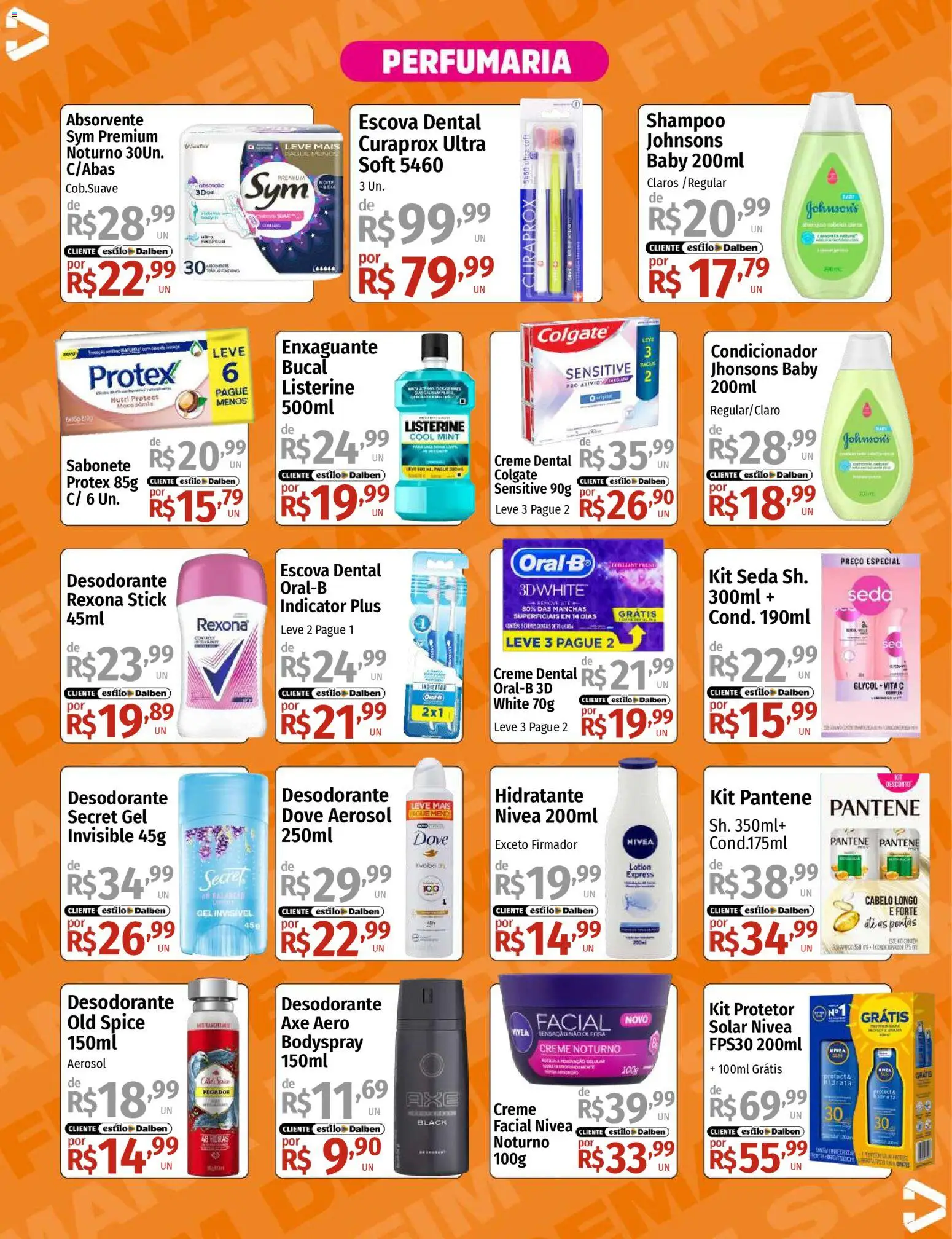 Supermercado Dalben Folheto - válido de 12.12.2025 | Página: 13 | Produtos: Condicionador, Escova, Rexona, Absorvente
