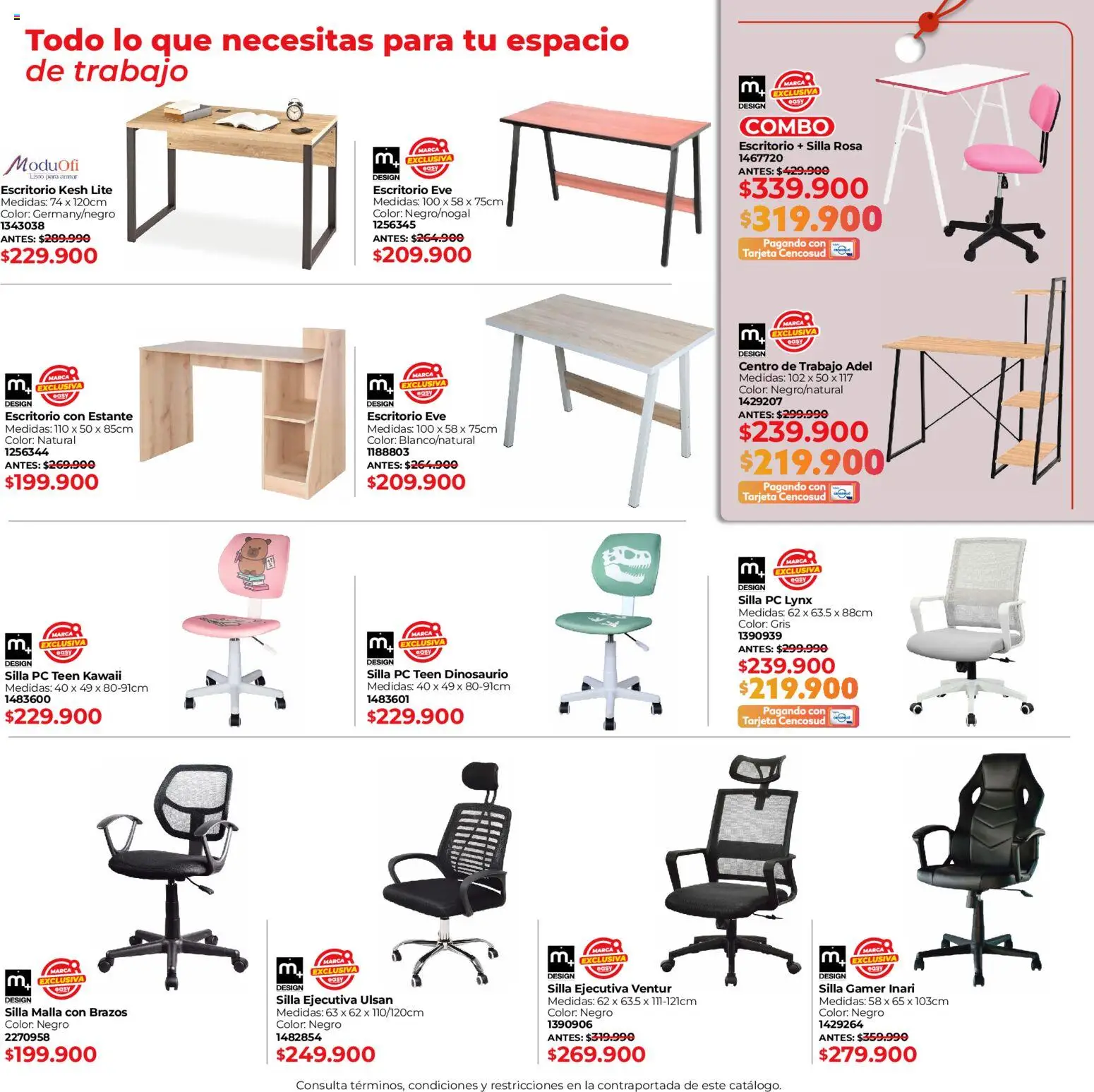 Easy revista - valida desde el 15.01.2026 | Página: 3 | Productos: Escritorio, Silla gamer, Estante, Silla