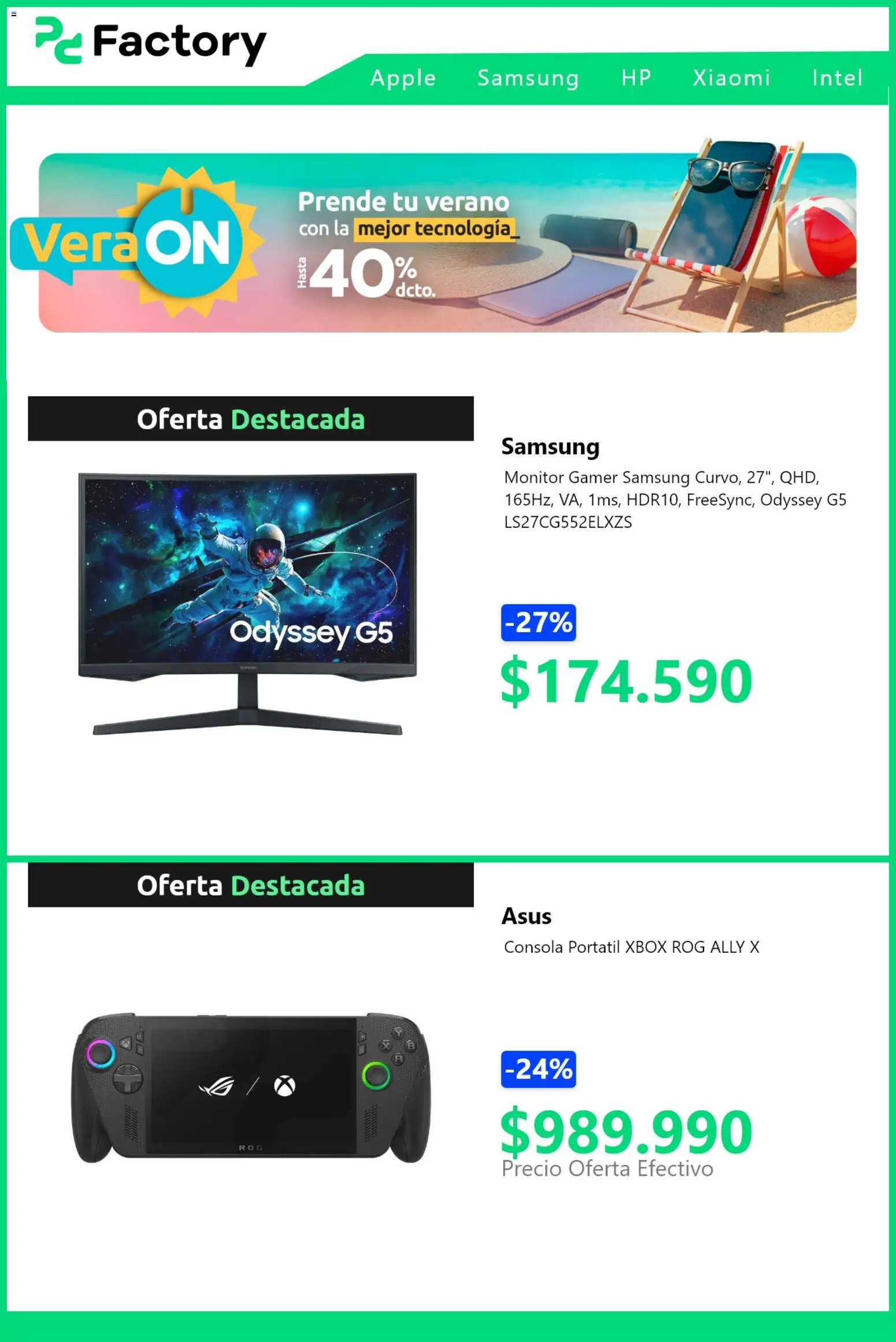 PC Factory ofertas  │ válido desde el 07.01.2026 | Página: 3 | Productos: Monitor, Xbox