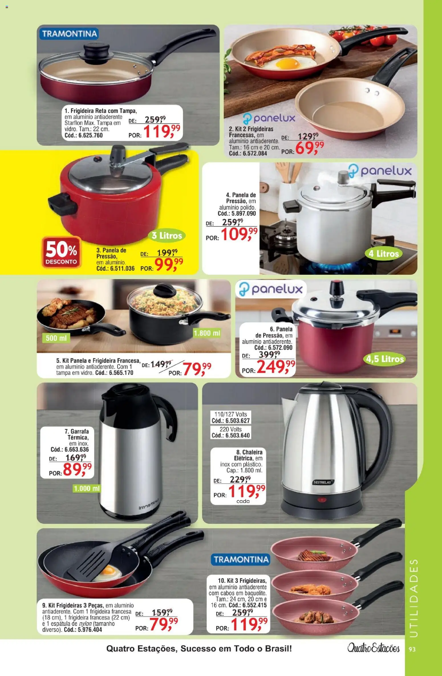 Quatro Estações Folheto - válido de 01.05.2026 | Página: 89 | Produtos: Chaleira, Frigideira, Panela, Espátula