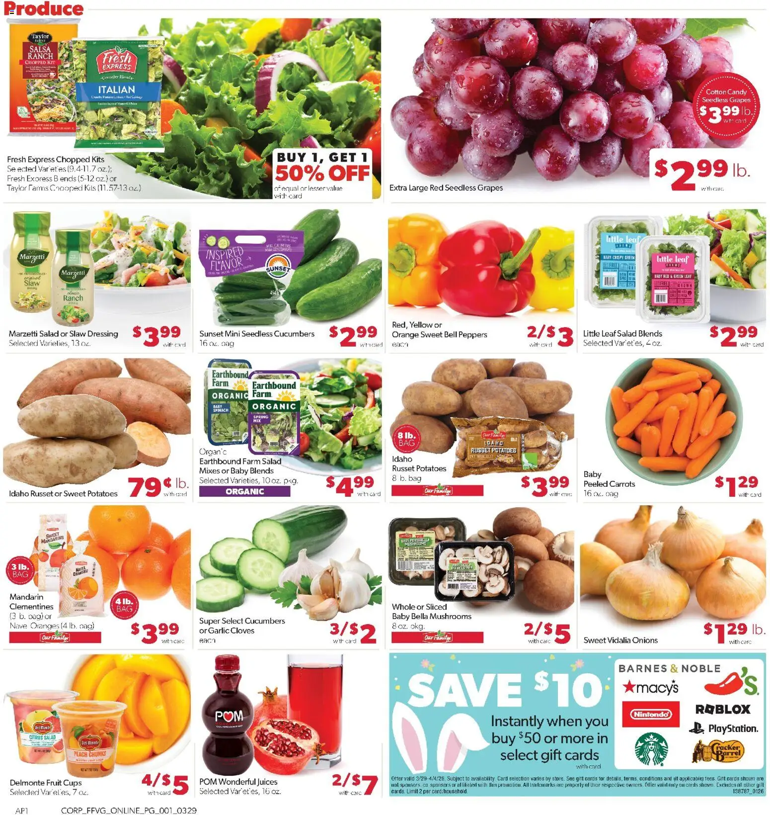 Family Fare Grand ReOpening - valid from 29.03.2026 | Page: 10 | Products: Spinach, Oranges, Garlic, Peach