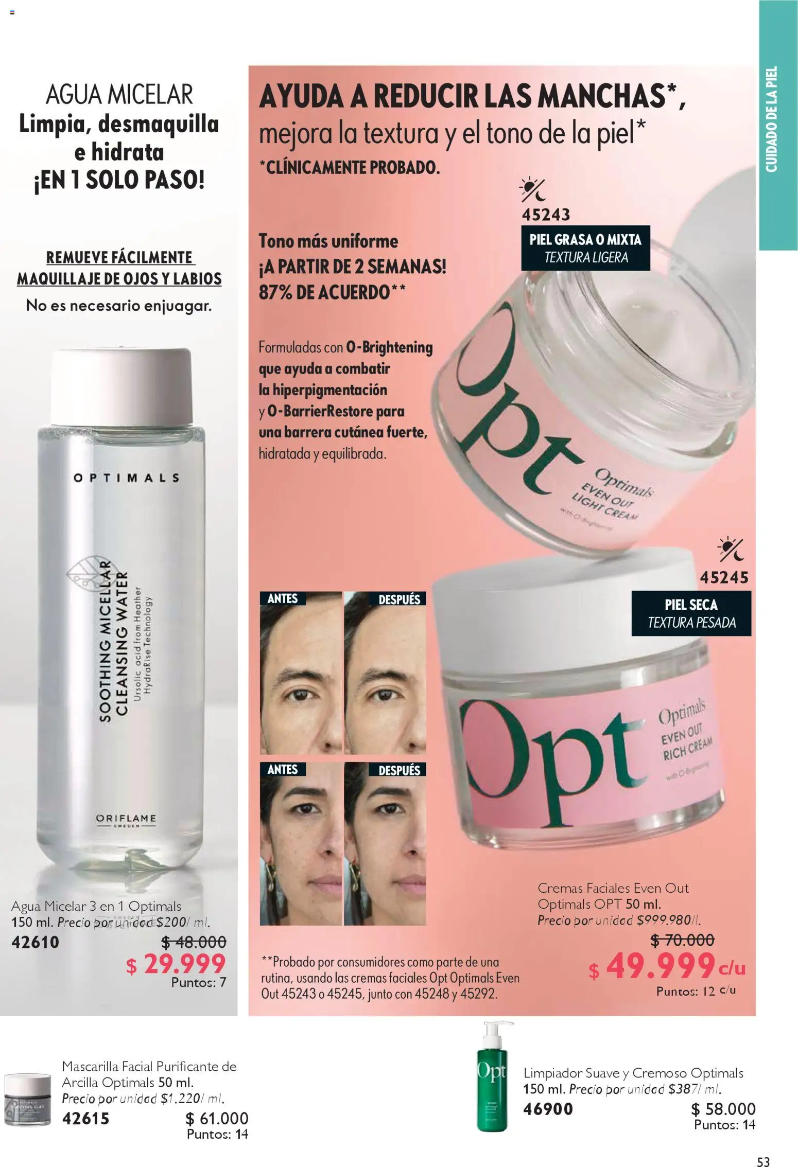 Oriflame revista - valida desde el 14.02.2026 | Página: 53 | Productos: Agua, Limpiador, Mascarilla, Maquillaje