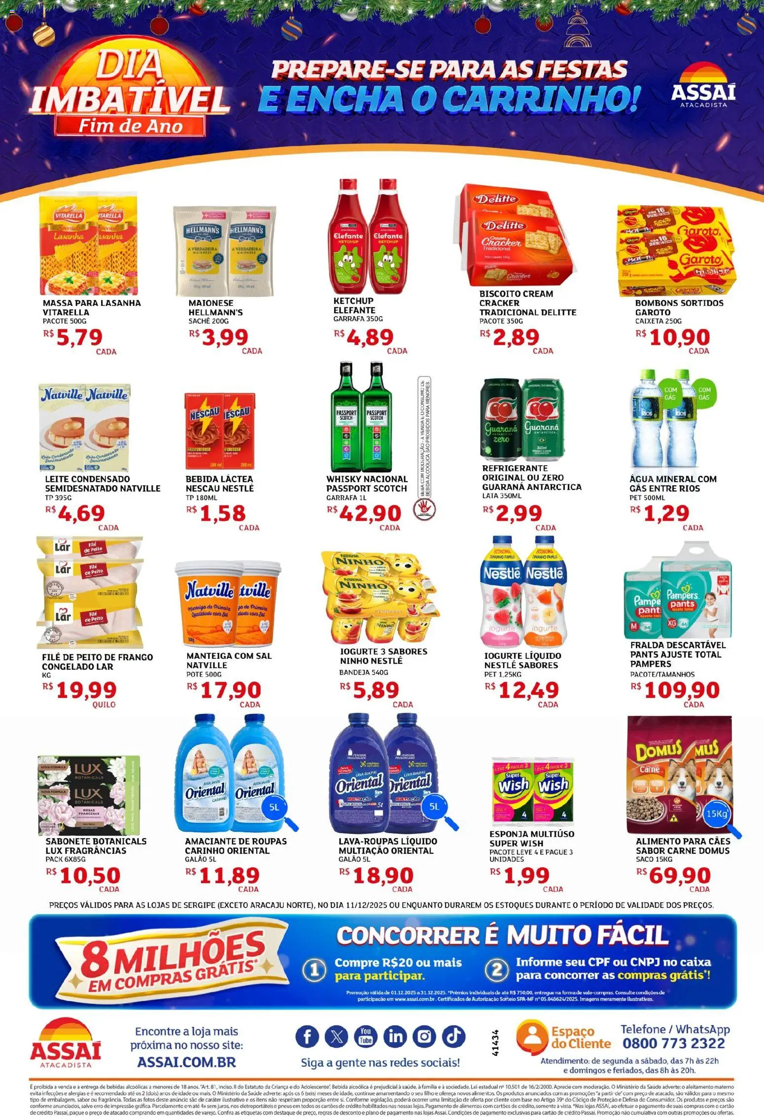 Assaí Atacadista Folheto - válido de 11.12.2025 | Página: 2 | Produtos: Amaciante de roupas, Leite, Roupas, Amaciante