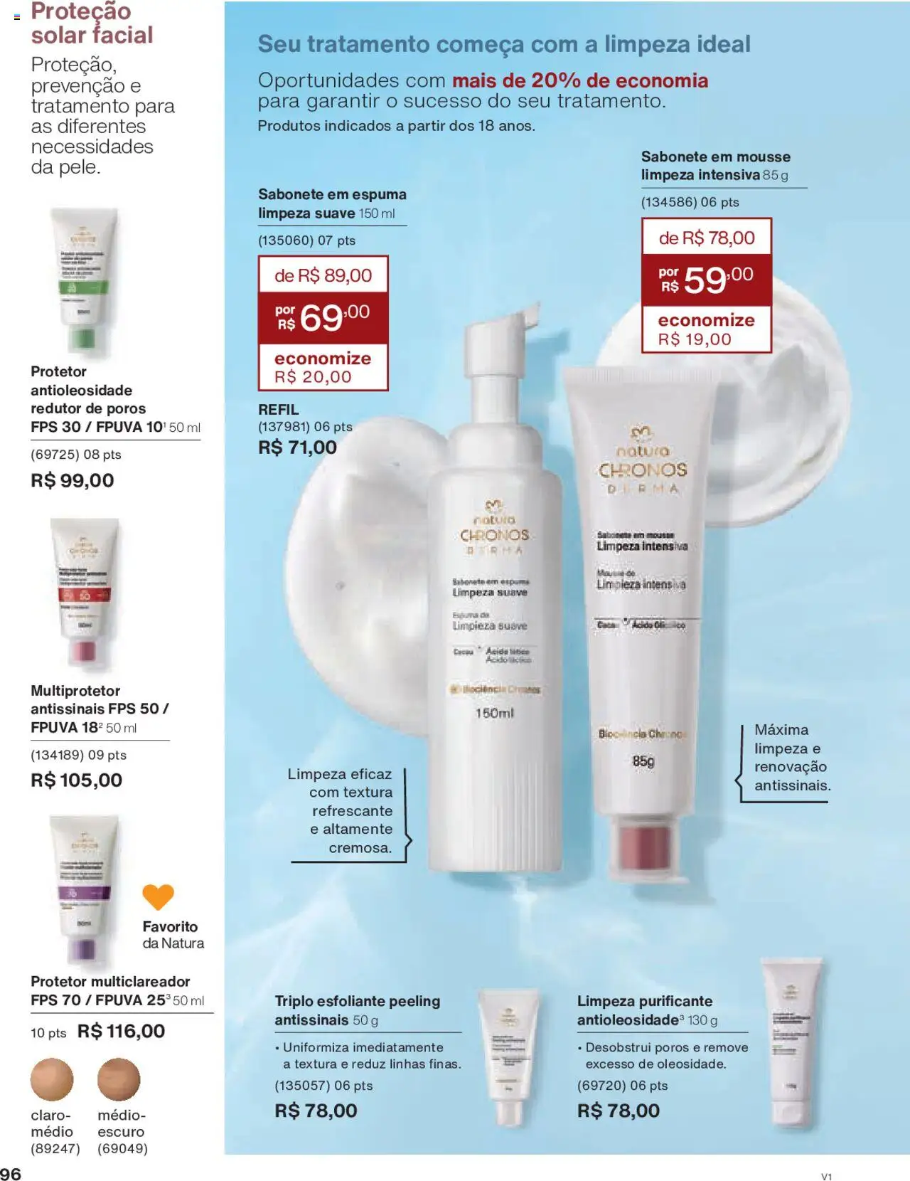 Natura Folheto - válido de 18.08.2025 | Página: 96 | Produtos: Mousse, Sabonete