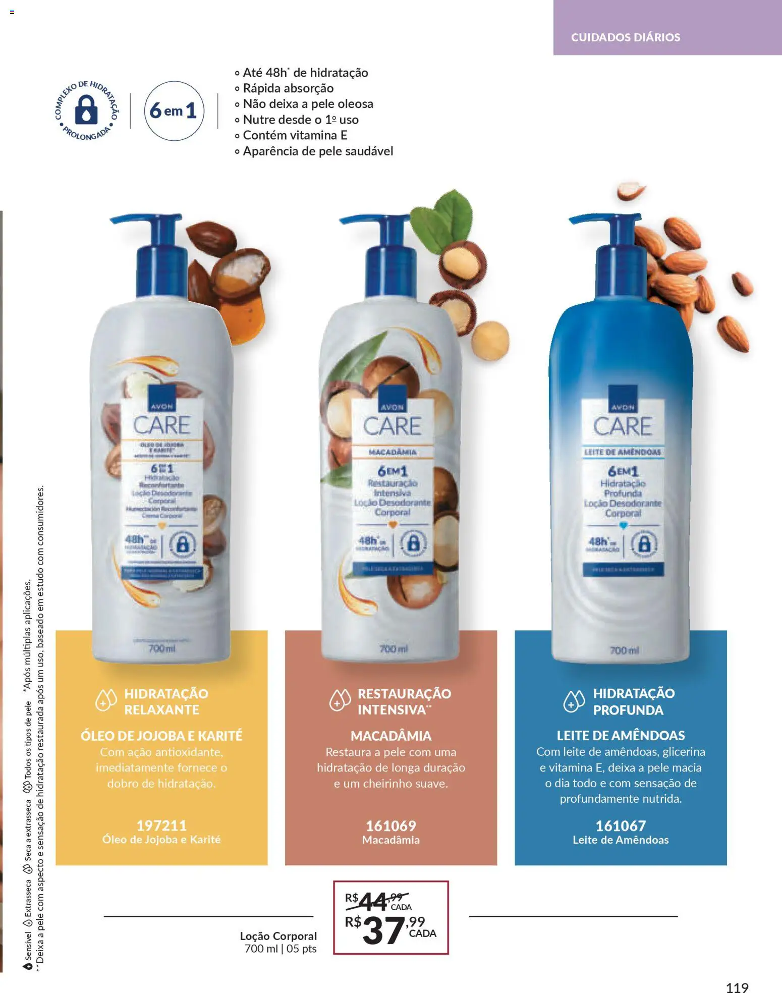Avon Folheto - válido de 06.01.2026 | Página: 119 | Produtos: Macadâmia, Desodorante, Óleo, Amêndoas