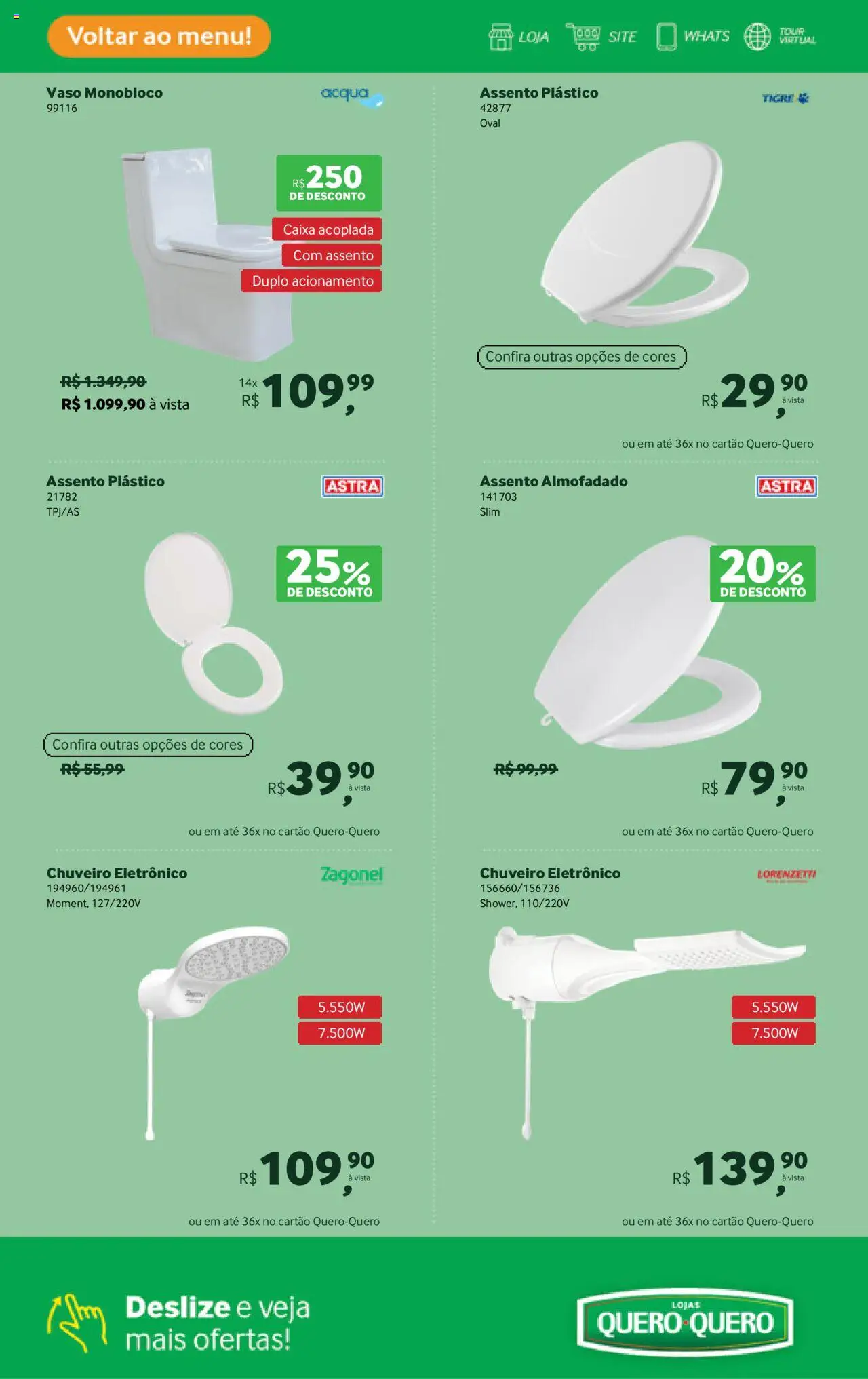 Lojas Quero-Quero Folheto - válido de 16.09.2025 | Página: 9 | Produtos: Caixa, Vaso, Chuveiro