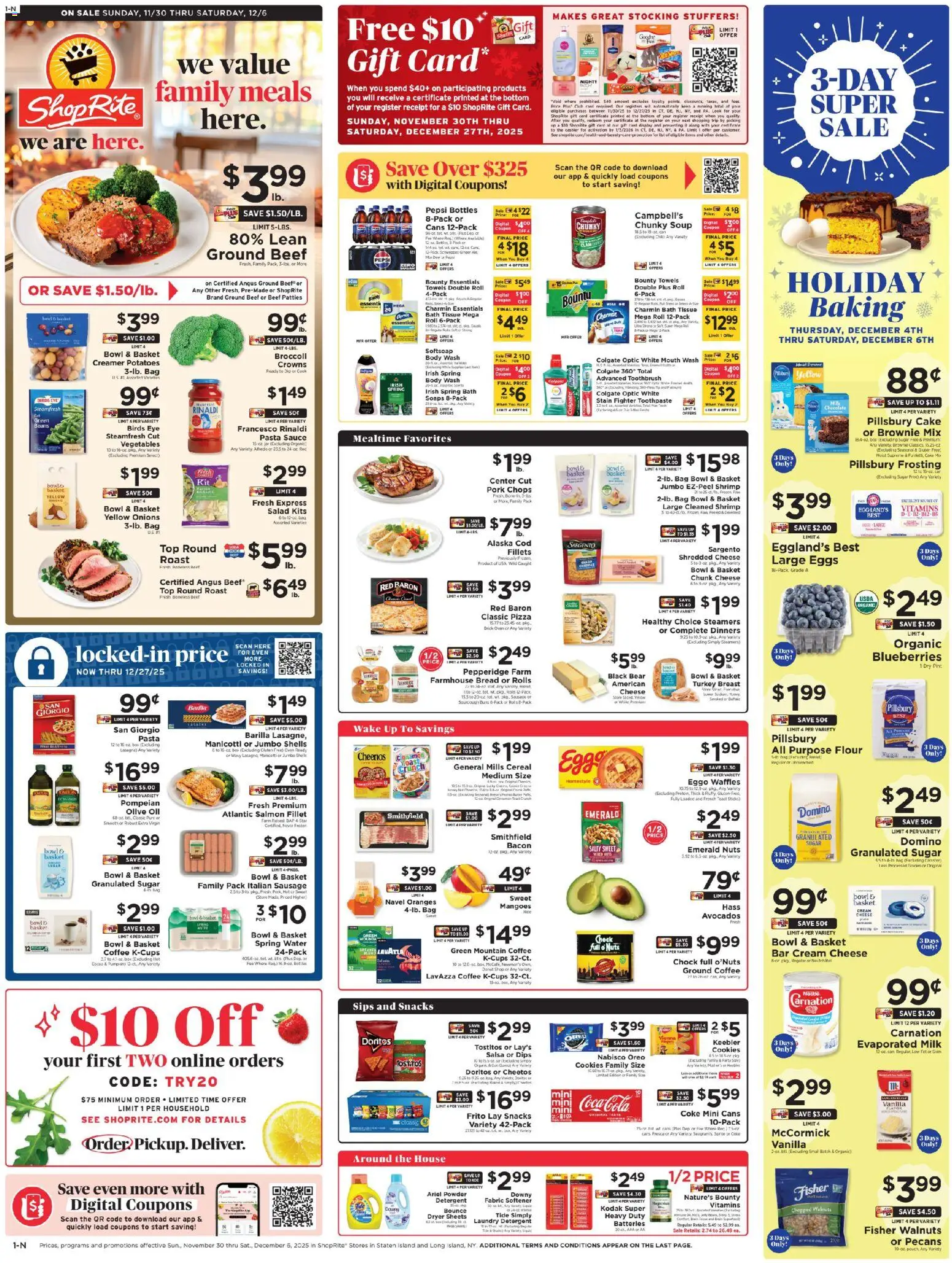 ShopRite Weekly Ad 2 - valid from 30.11.2025 | Page: 1 | Products: Box, Milk, Bag, Oven