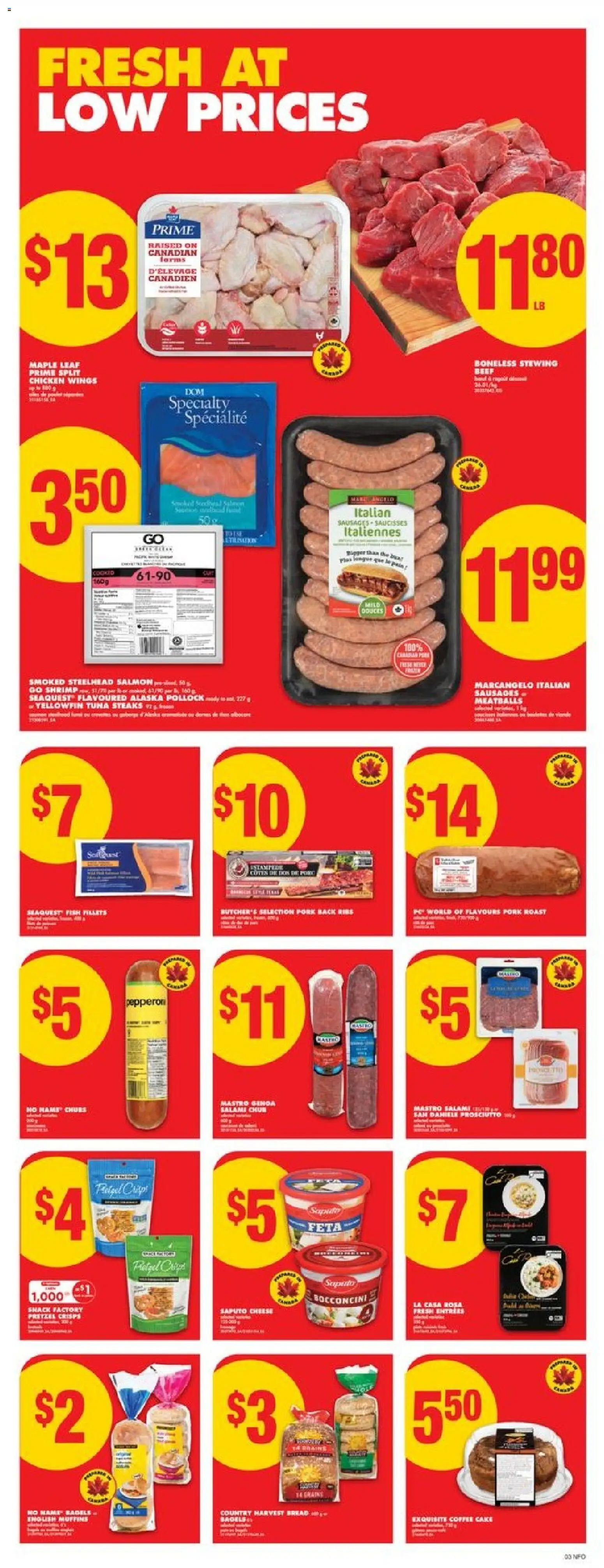 No Frills flyer valid from 25.12.2025 | Page: 3 | Products: Beef, Chicken wings, Cheese, Pork
