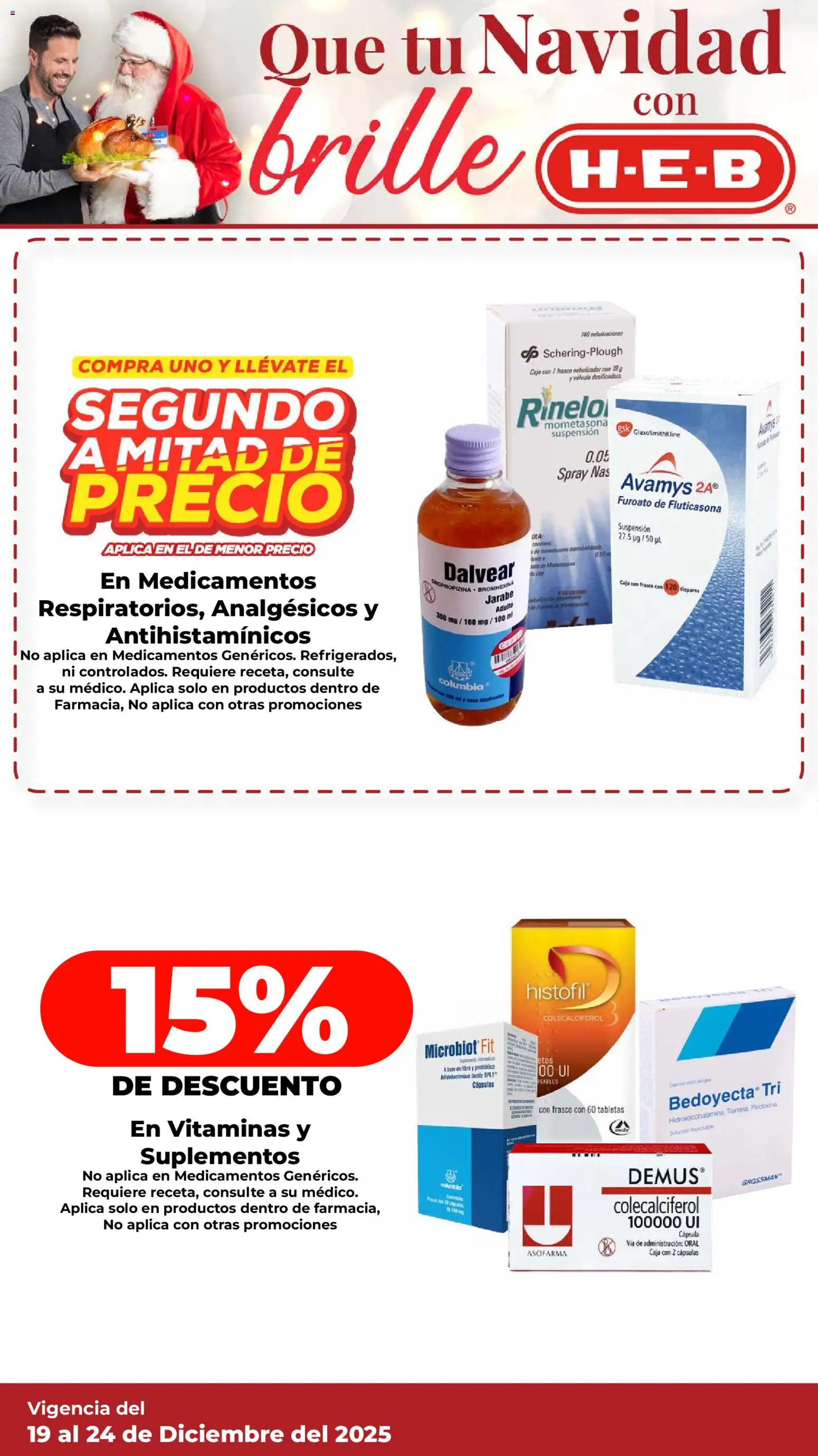 Nuevas ofertas de H-E-B válidas en toda la República Mexicana desde el 19.12.2025. ¡Encuentra las mejores ofertas en H-E-B folleto! | Página: 14 | Productos: Frasco, Nebulizador, Vitaminas, Válvula