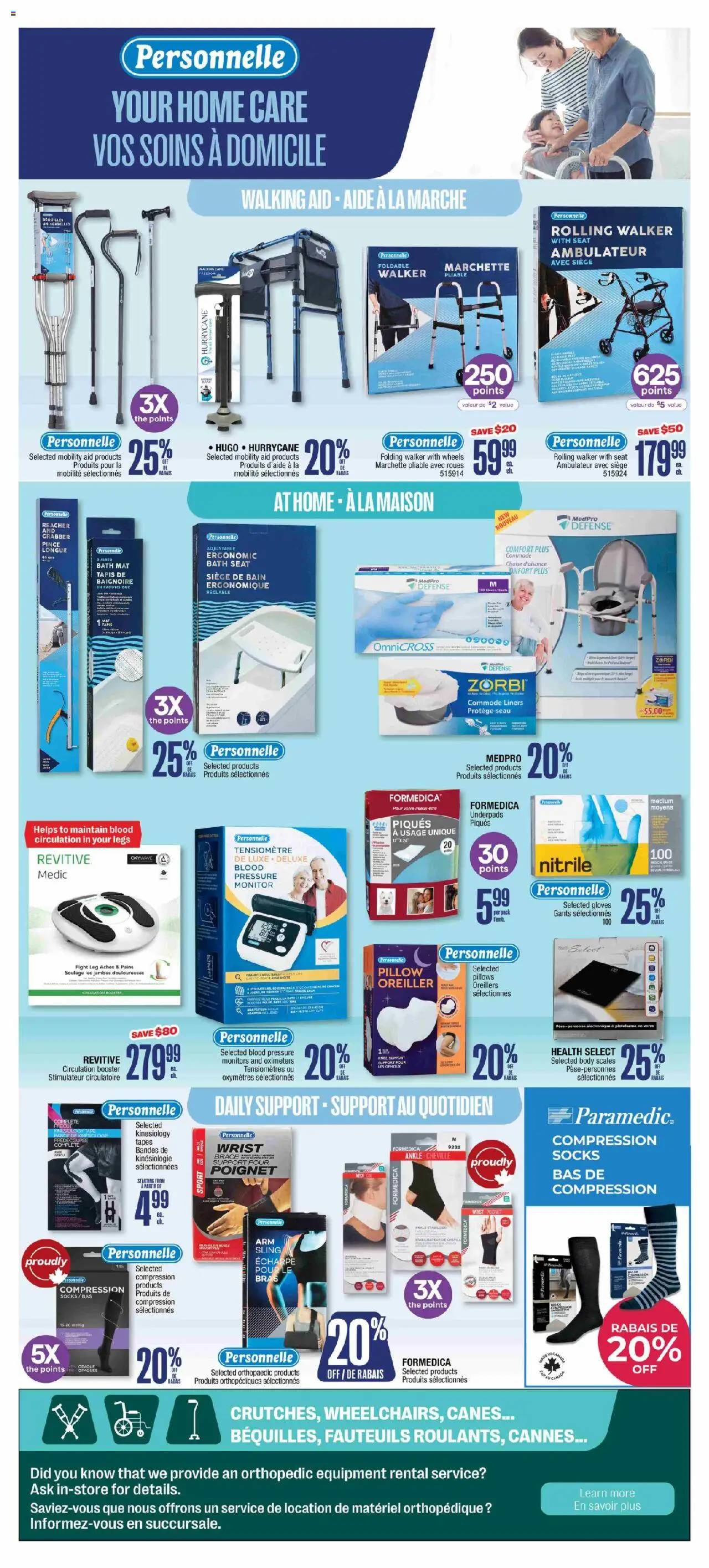 Jean Coutu flyer valid from 02.10.2025 | Page: 7 | Products: Gloves, Monitor, Bath, Socks