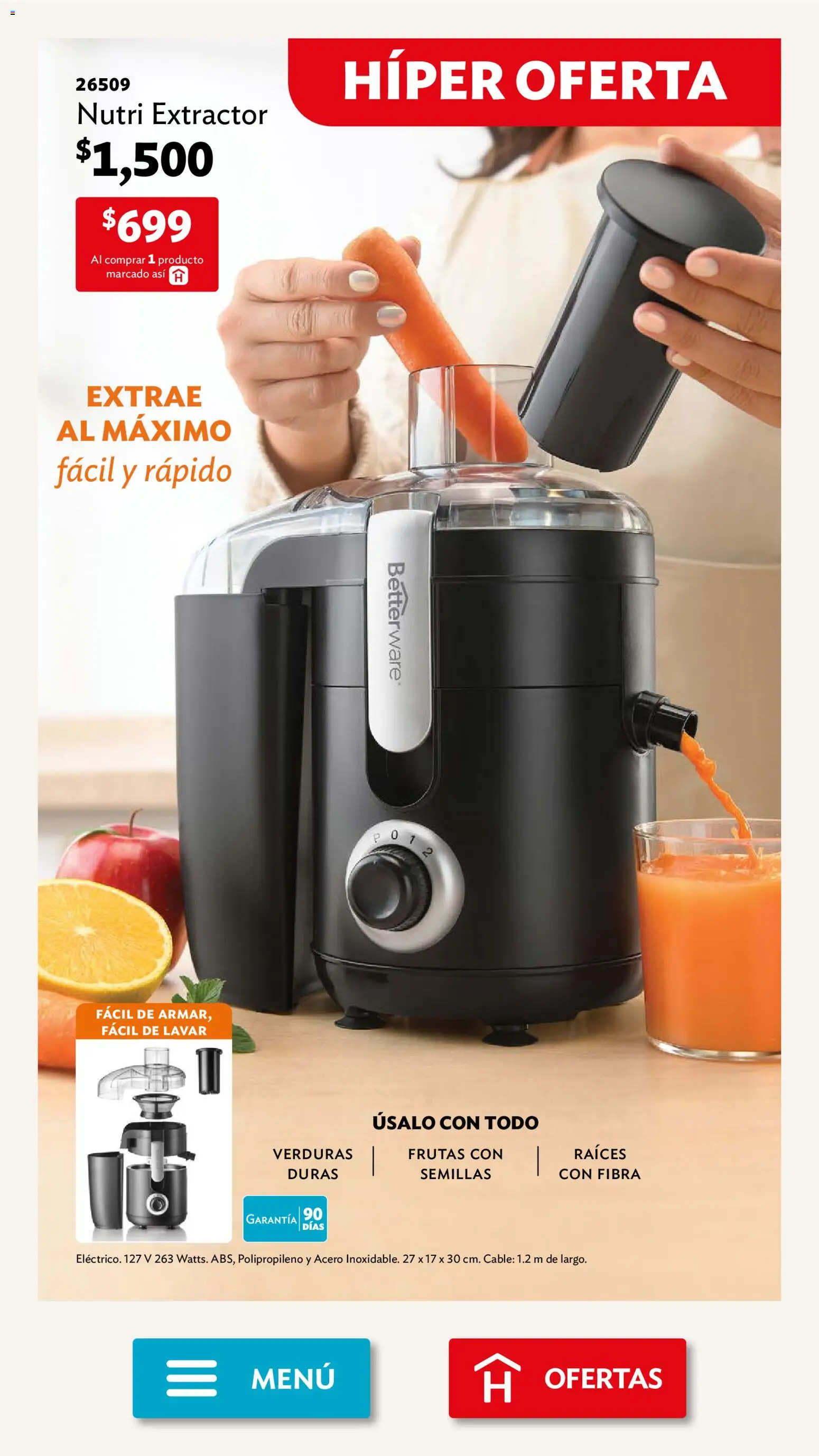 Nuevas ofertas de Betterware válidas en toda la República Mexicana desde el 05.01.2026. ¡Encuentra las mejores ofertas en Betterware campaña 1 2026! | Página: 2 | Productos: Semillas, Cable, Extractor