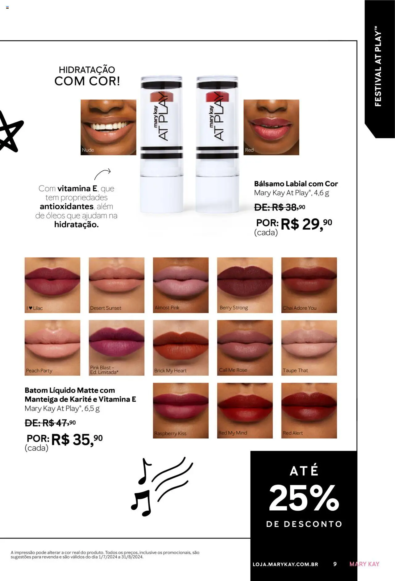 Mary Kay Folheto - válido de 01.07.2025 | Página: 9 | Produtos: Batom, Manteiga