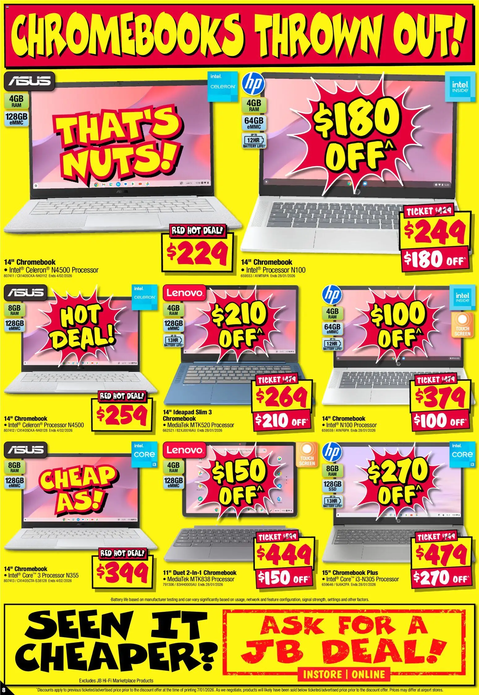 JB Hi-Fi catalogue - valid from 15.01.2026 | Page: 8 | Products: Battery, Nuts, Screen