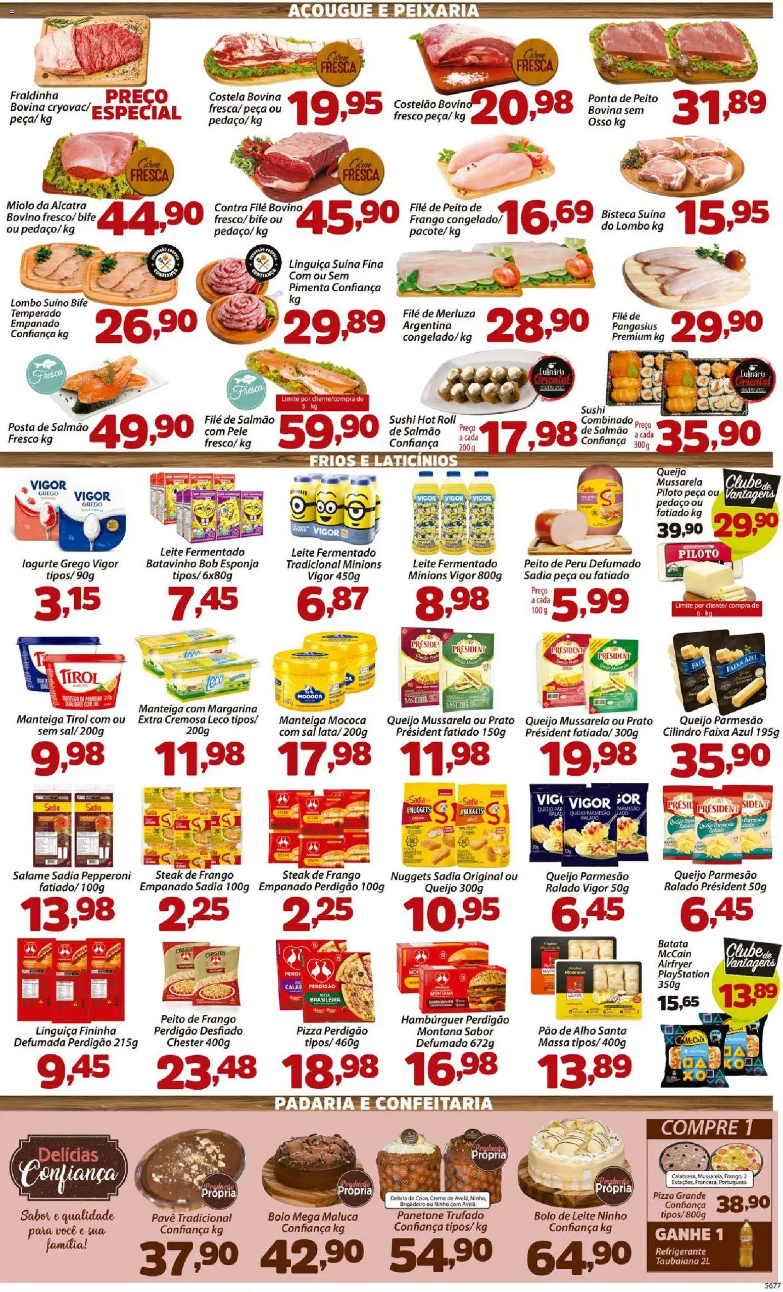 Confiança Folheto - válido de 05.12.2025 | Página: 3 | Produtos: Alcatra, Lombo, Peito de peru, Frango