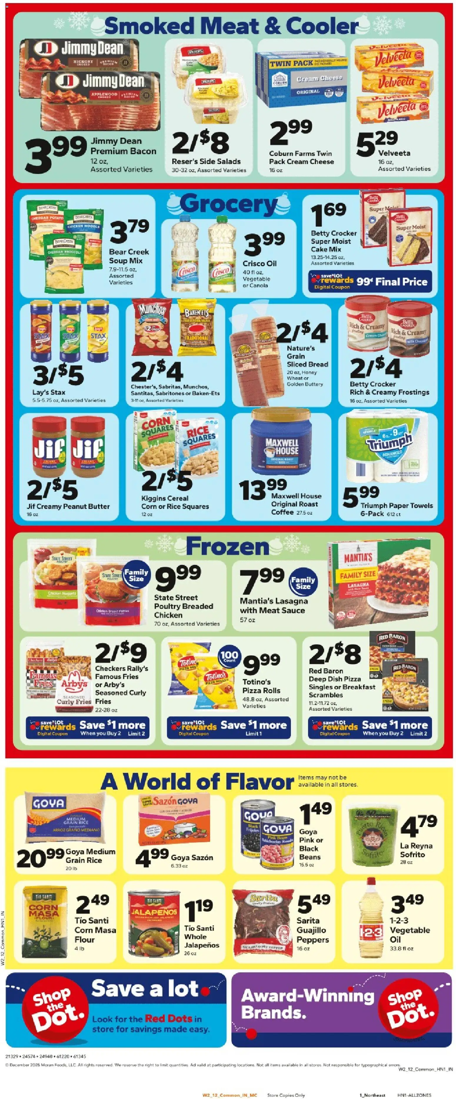 Save a Lot Weekly Ad - valid from 10.12.2025 | Page: 2 | Products: Corn, Oil, Coffee, Cream