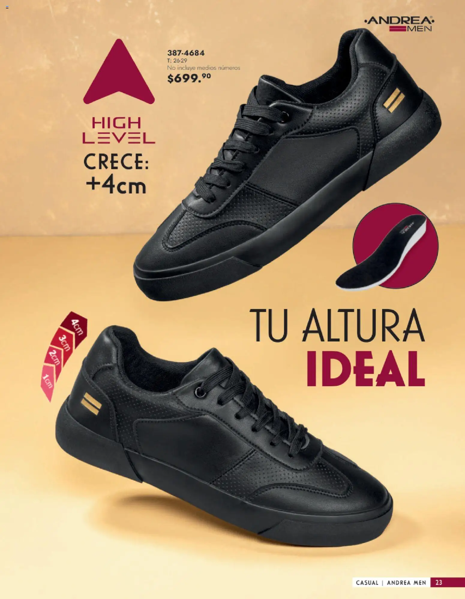 Nuevas ofertas de Andrea válidas en toda la República Mexicana desde el 25.01.2026. ¡Encuentra las mejores ofertas en Andrea catálogo Calzado Caballero! | Página: 23