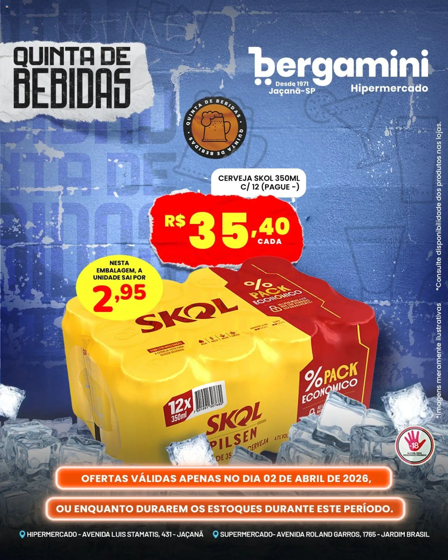 Supermercado Bergamini Folheto - válido de 02.04.2026 | Página: 4 | Produtos: Cerveja