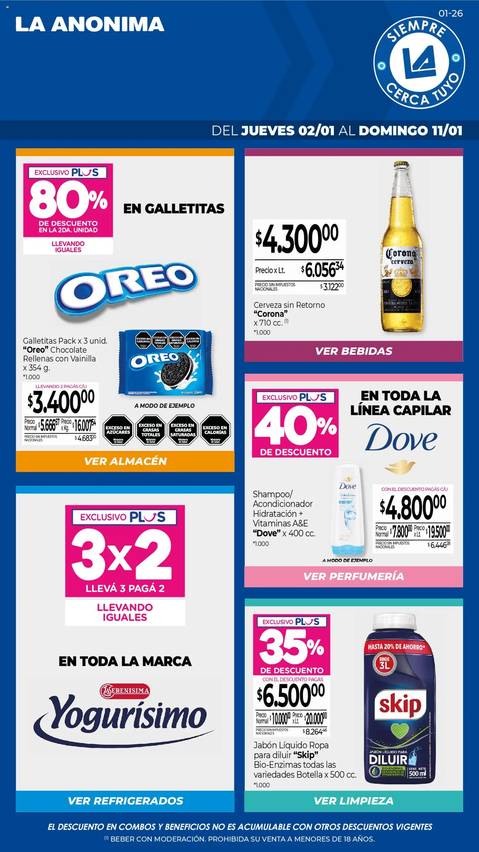 La Anonima catálogo │ válido desde el 02.01.2026 | Página: 1 | Productos: Vitaminas, Jabón líquido, Ropa, Cerveza