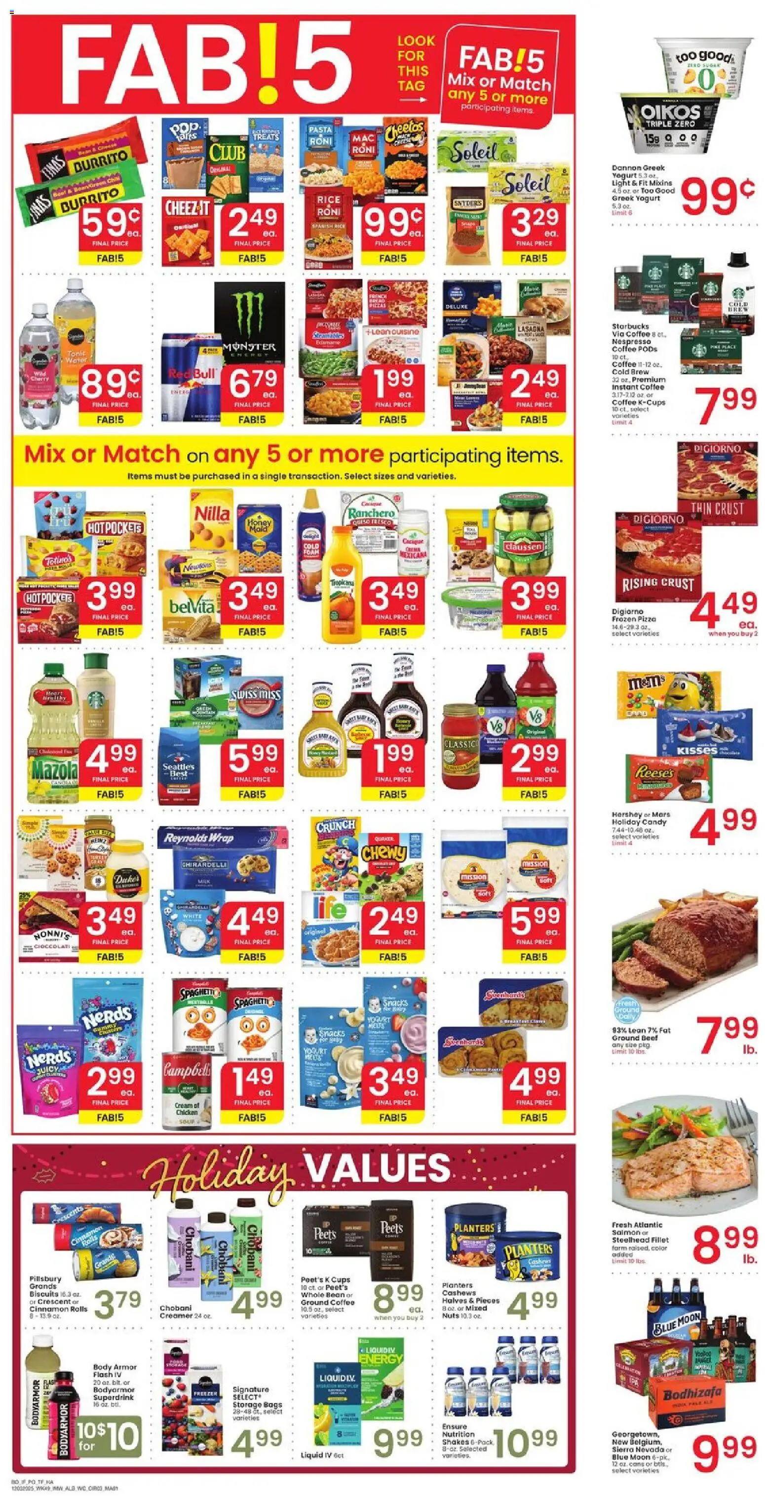Albertsons Weekly Ad - valid from 03.12.2025 | Page: 2 | Products: Bread, Rice, Beef, Water