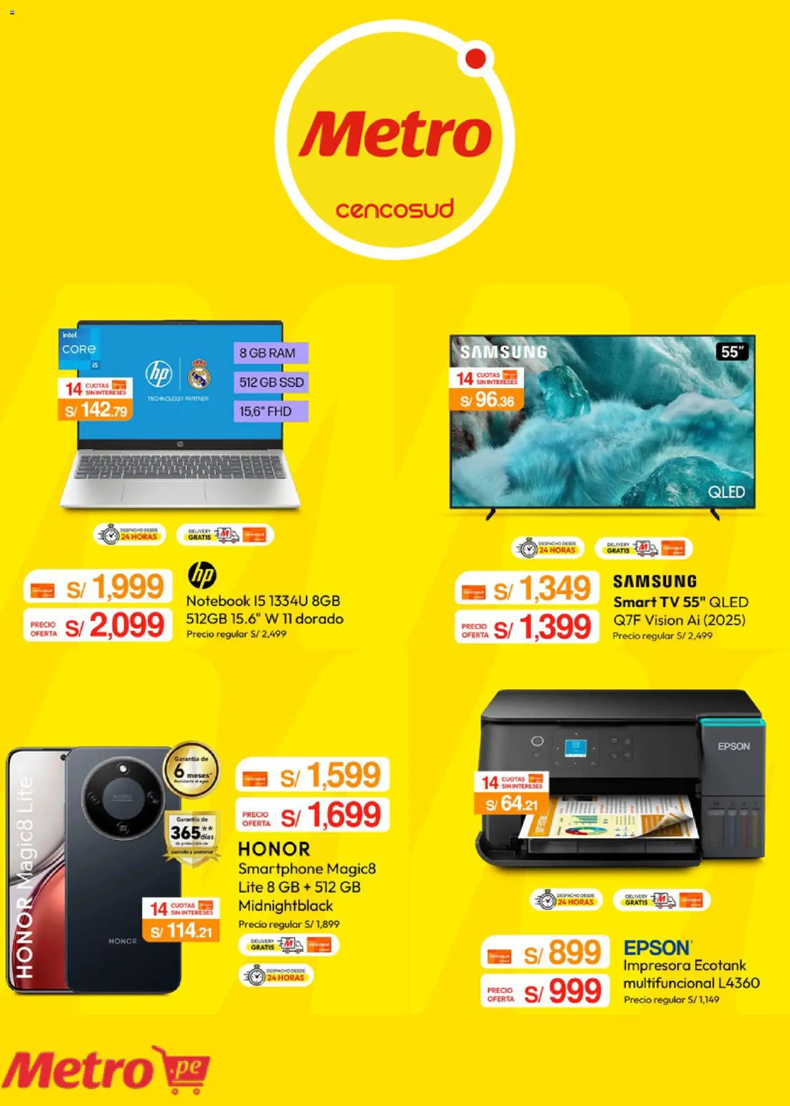 Catálogo Metro válido desde 13.04.2026 | Página: 4 | Productos: Smartphone, Notebook, Impresora