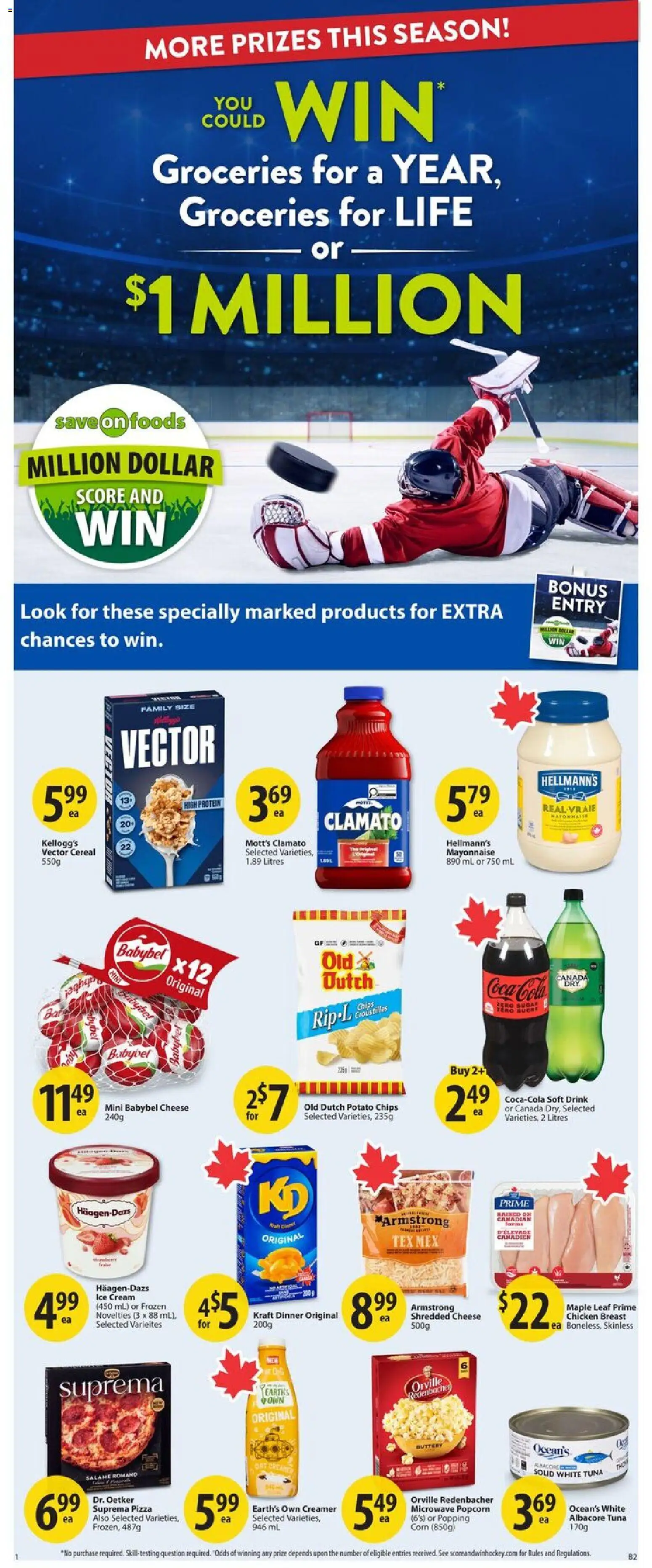 Save on foods flyer valid from 23.10.2025 | Page: 30 | Products: Tea, Chips, Cheese, Chicken