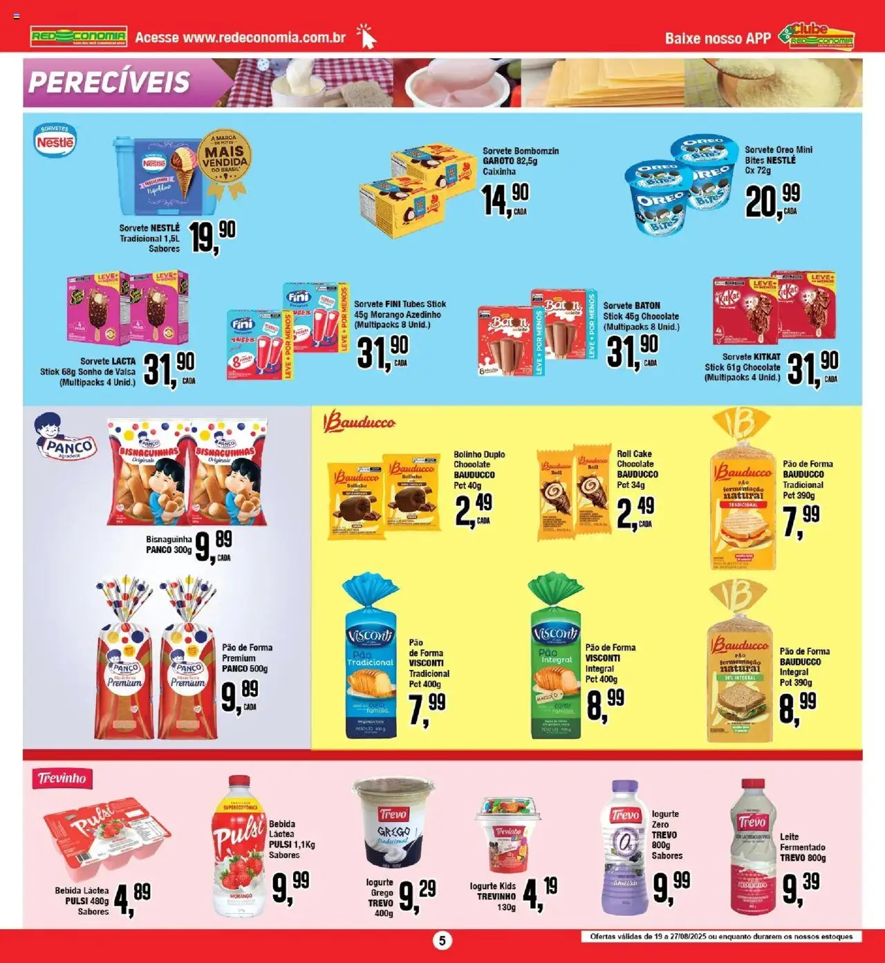 Princesa Folheto - válido de 19.08.2025 | Página: 4 | Produtos: Chocolate, Pão de forma, Sorvete, Bebida