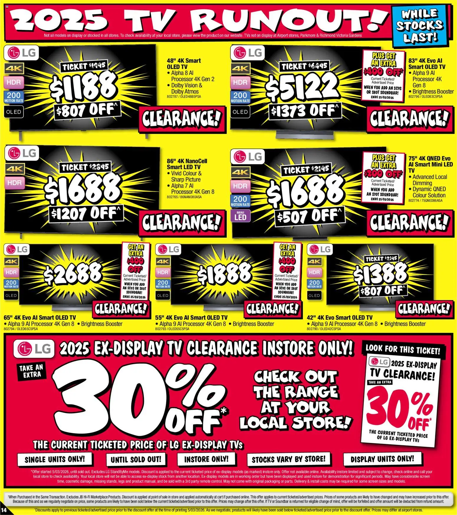JB Hi-Fi catalogue - valid from 19.03.2026 | Page: 14 | Products: Picture, Cart, Tv, Screen