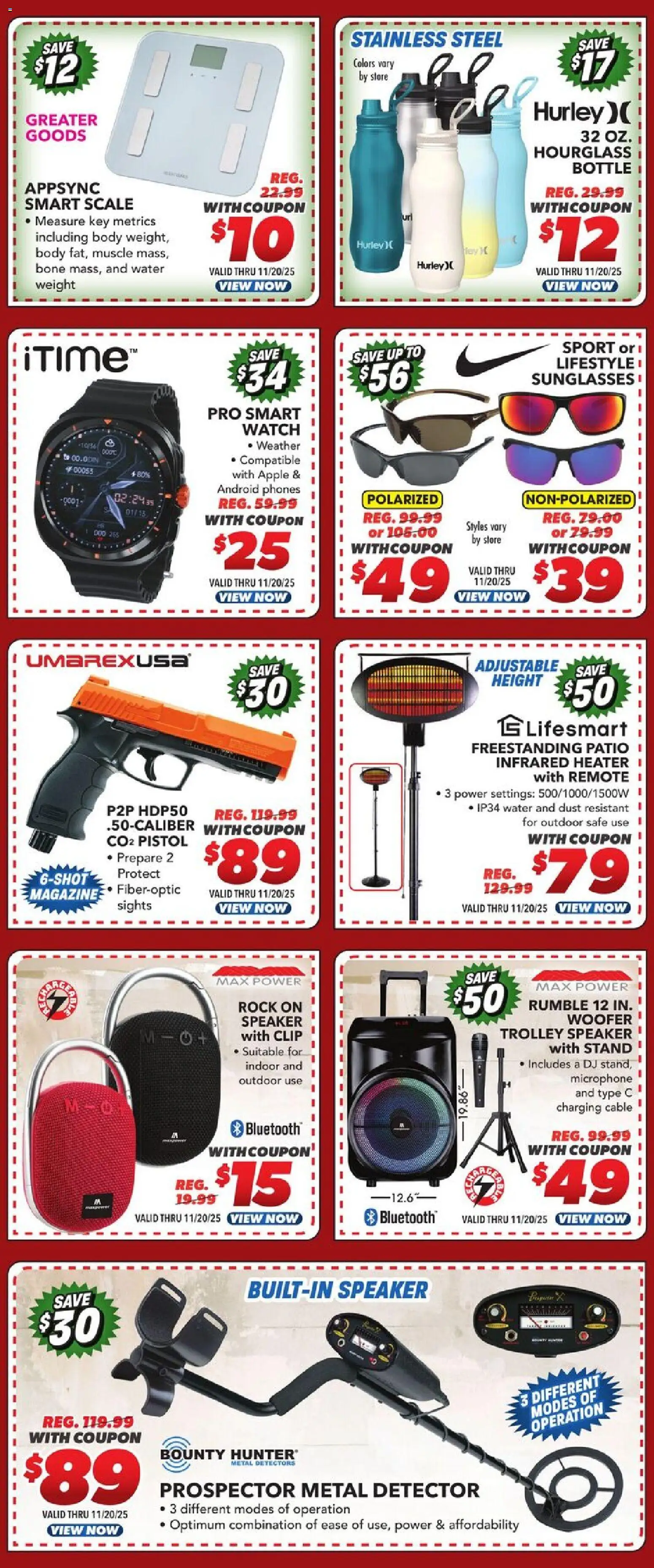 Big 5 Sporting Goods Weekly Ad - valid from 14.11.2025 | Page: 5 | Products: Safe, Watch, Microphone, Weight