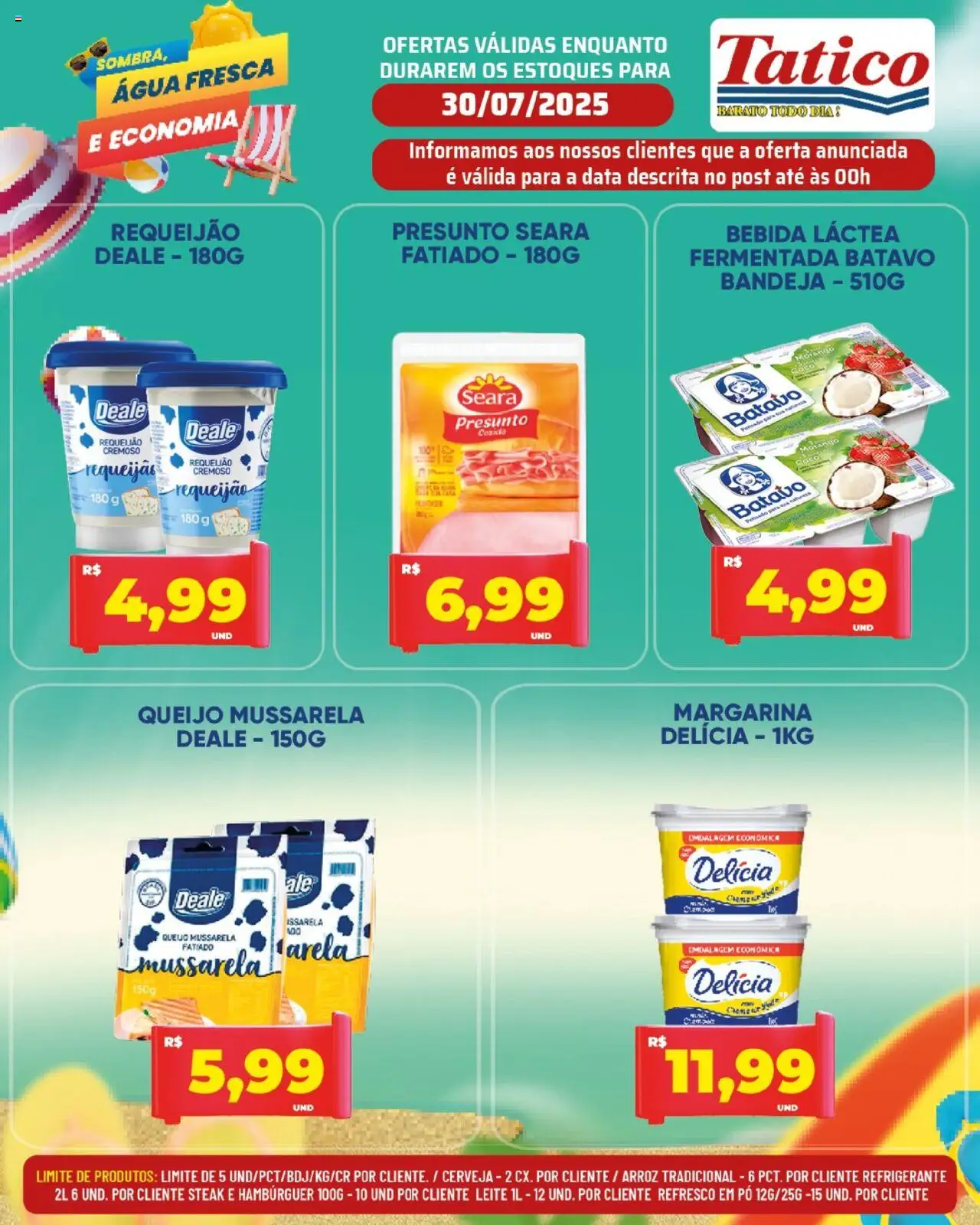 Tatico Folheto - válido de 30.07.2025 | Página: 8 | Produtos: Pó, Queijo, Presunto, Mussarela