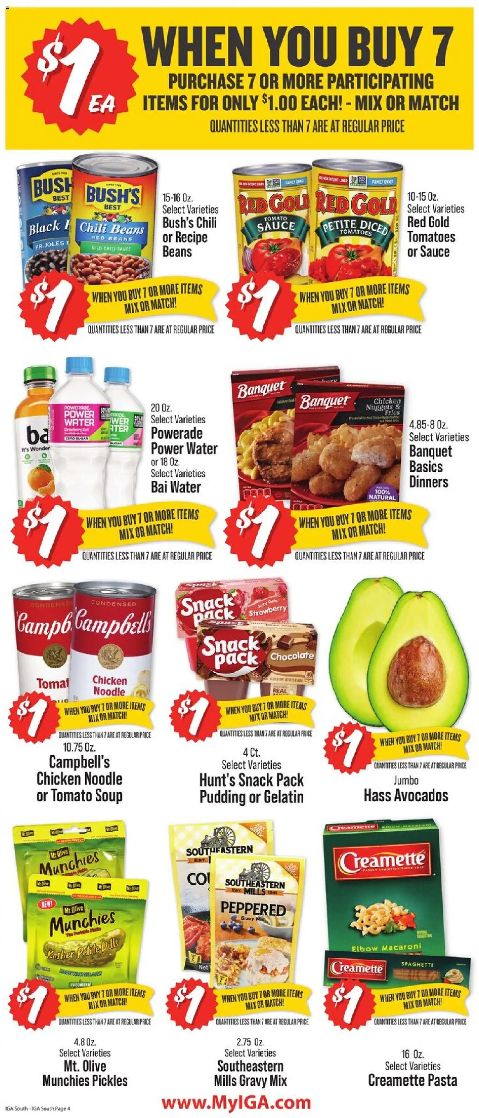 IGA Weekly Ad - valid from 21.01.2026 | Page: 4 | Products: Chocolate, Tomatoes, Water, Sauce