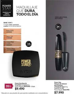 Catálogo Avon Campaña 12 │ válido desde el 19.07.2025 | Página: 9 | Productos: Agua, Maquillaje, Máscara, Crema