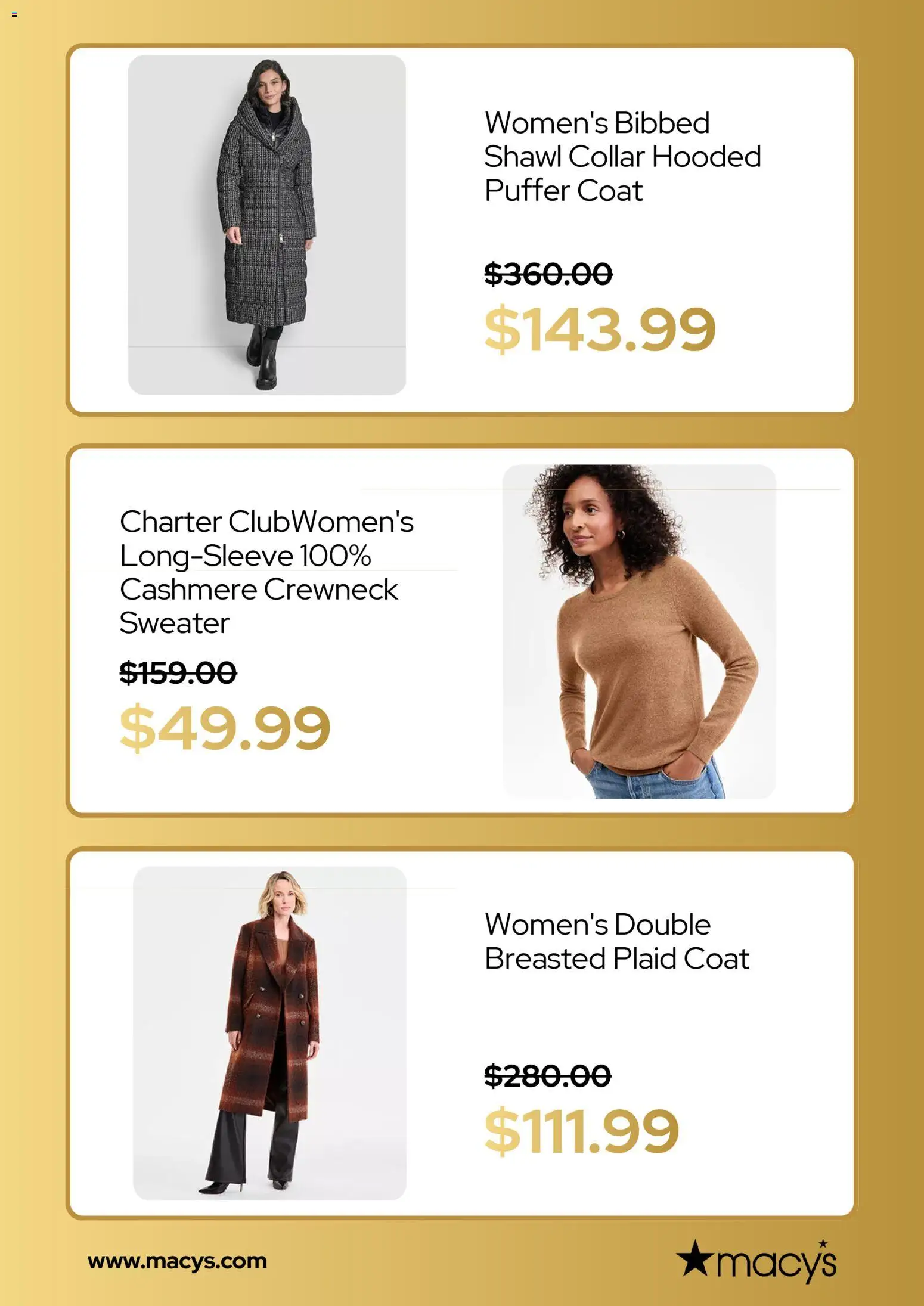 Macy's Black Friday - valid from 24.11.2025 | Page: 4 | Products: Sweater, Coat, Shawl