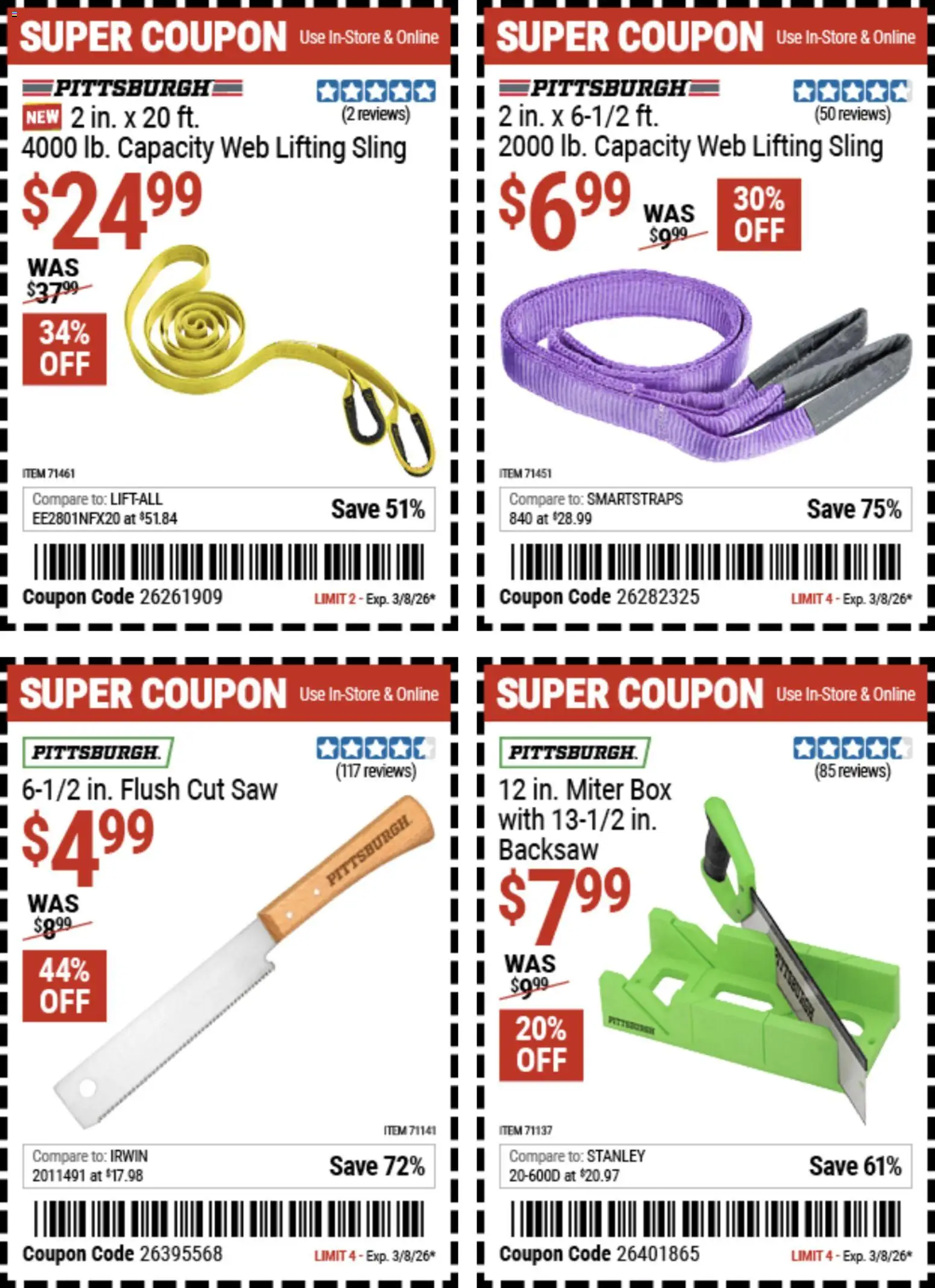 Harbor Freight Weekly Ad - valid from 17.02.2026 | Page: 10 | Products: Saw, Box