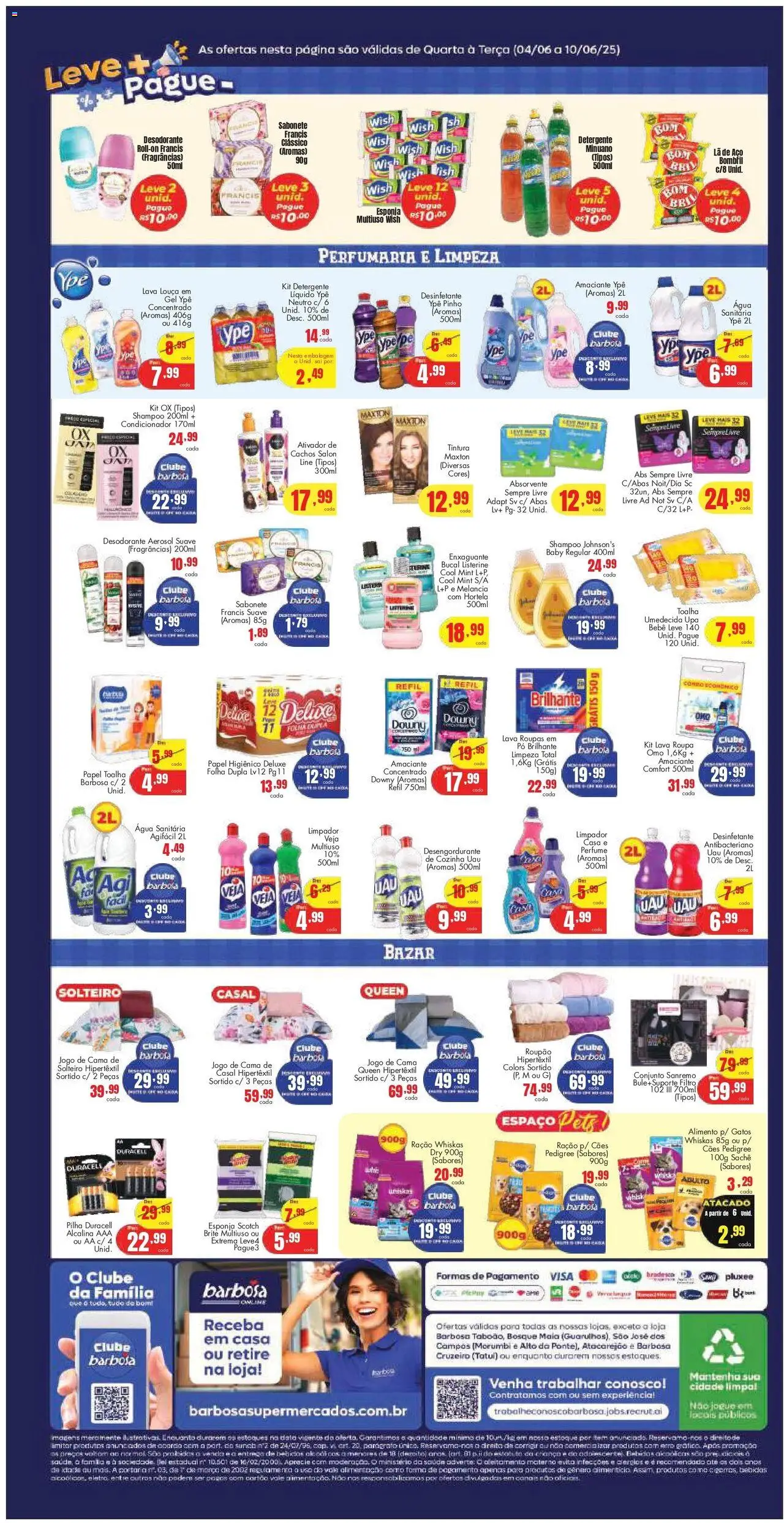 Barbosa Supermercados Folheto - válido de 04.06.2025 | Página: 4 | Produtos: Perfume, Condicionador, Cama, Sempre Livre