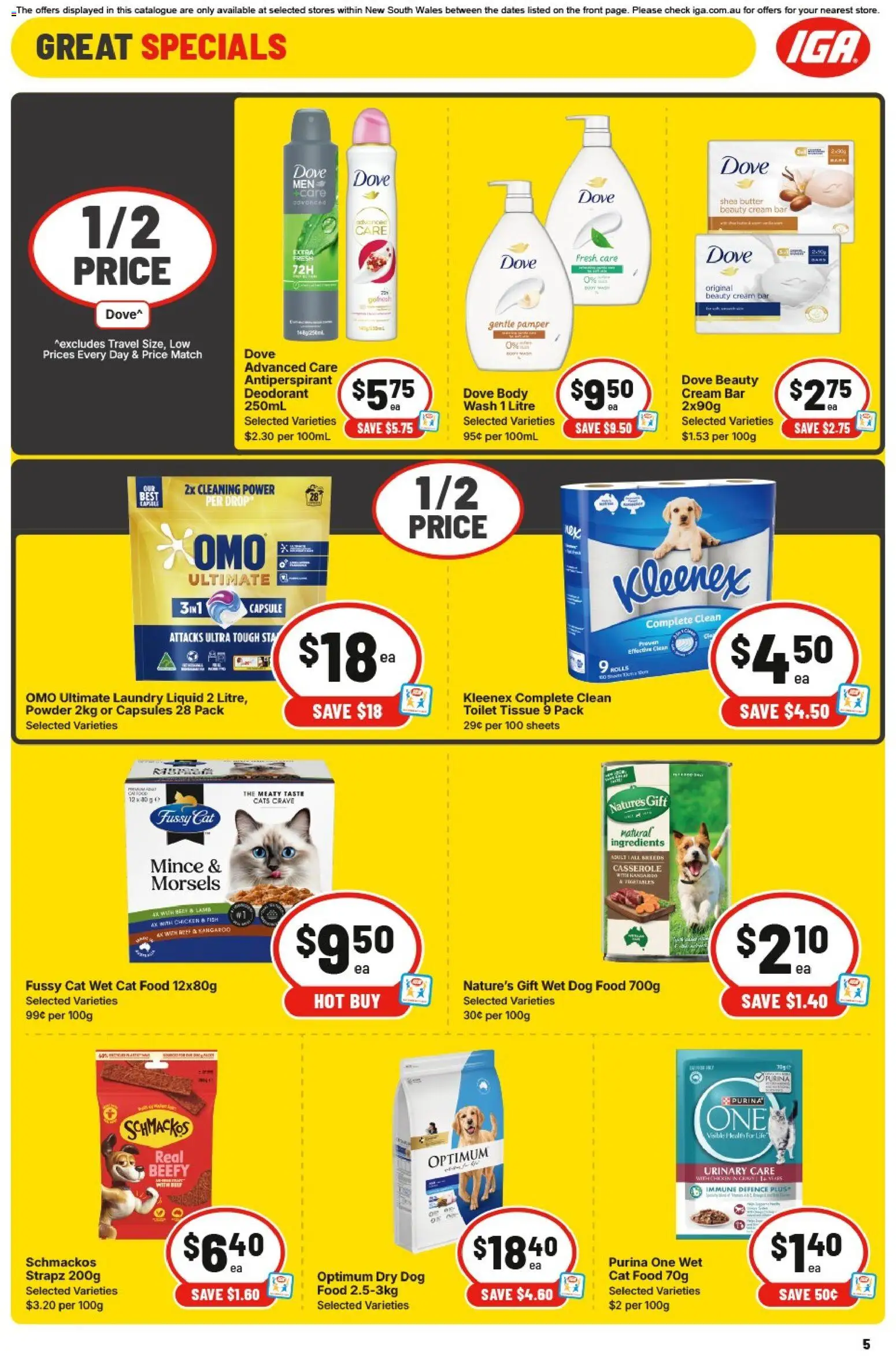 IGA catalogue - valid from 28.01.2026 | Page: 5 | Products: Powder, Lamb, Beef, Dog food