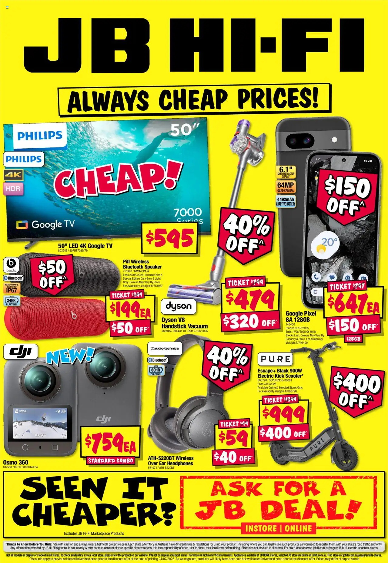 JB Hi-Fi catalogue - valid from 07.08.2025 | Page: 24 | Products: Battery, Bluetooth speaker, Headphones, Speaker