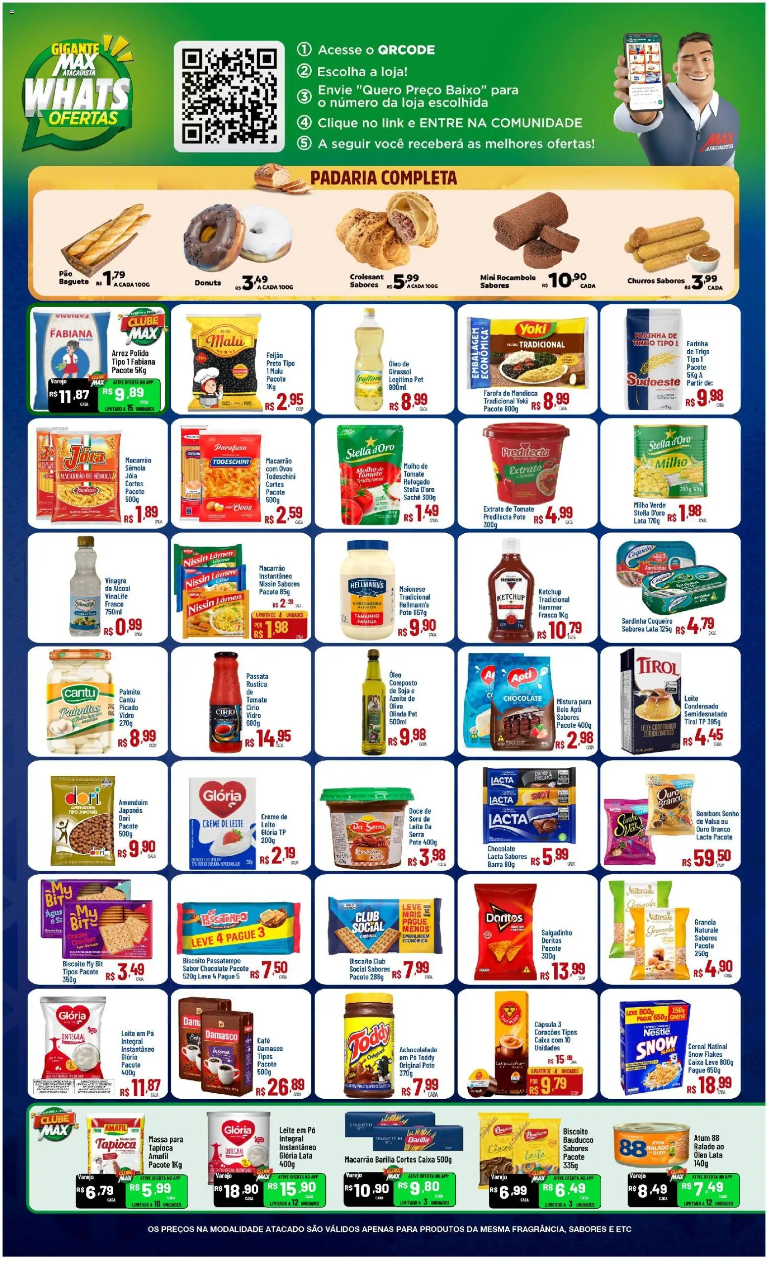 Max Atacadista Folheto - válido de 21.10.2025 | Página: 2 | Produtos: Leite, Chocolate, Maionese, Sardinha