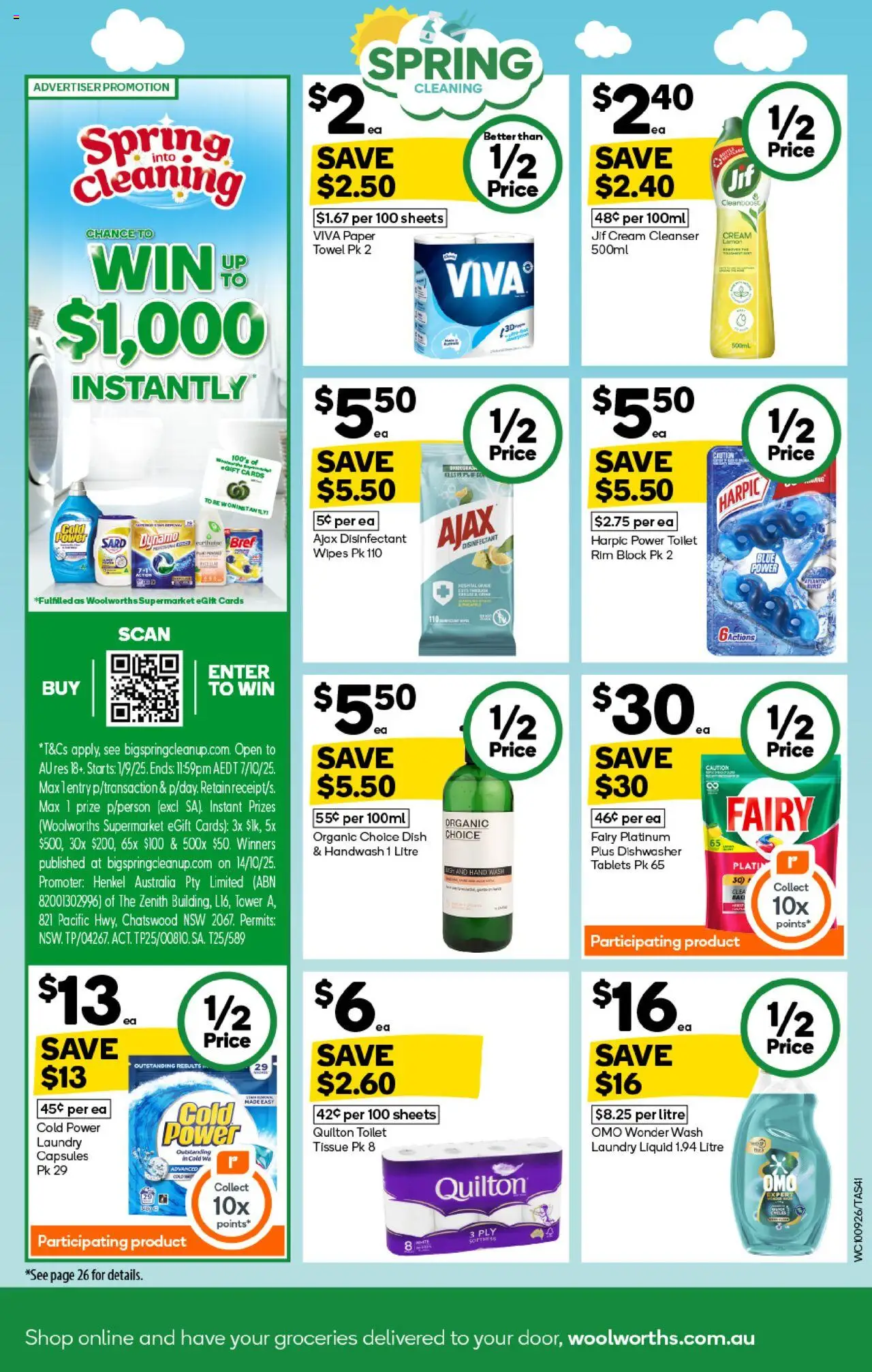 Woolworths catalogue - valid from 10.09.2025 | Page: 39 | Products: Toilet, Laundry, Dishwasher, Tablets