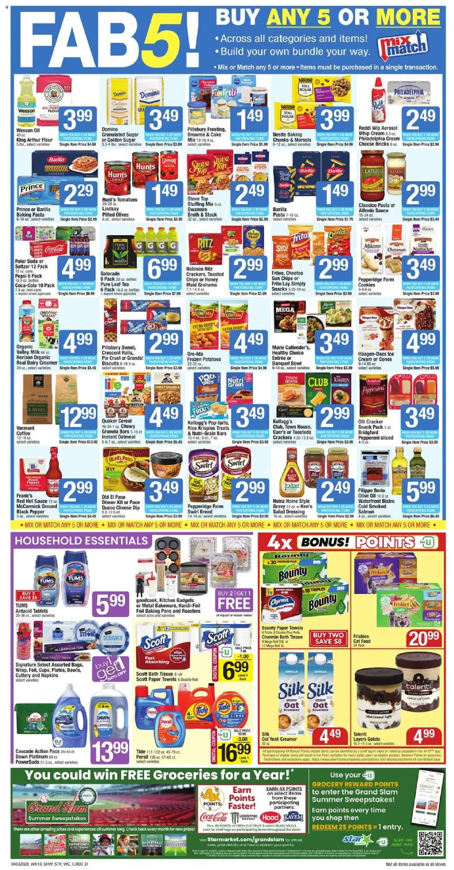 Star Market Weekly Ad - valid from 03.04.2026 | Page: 3 | Products: Bath, Tea, Cookies, Stove