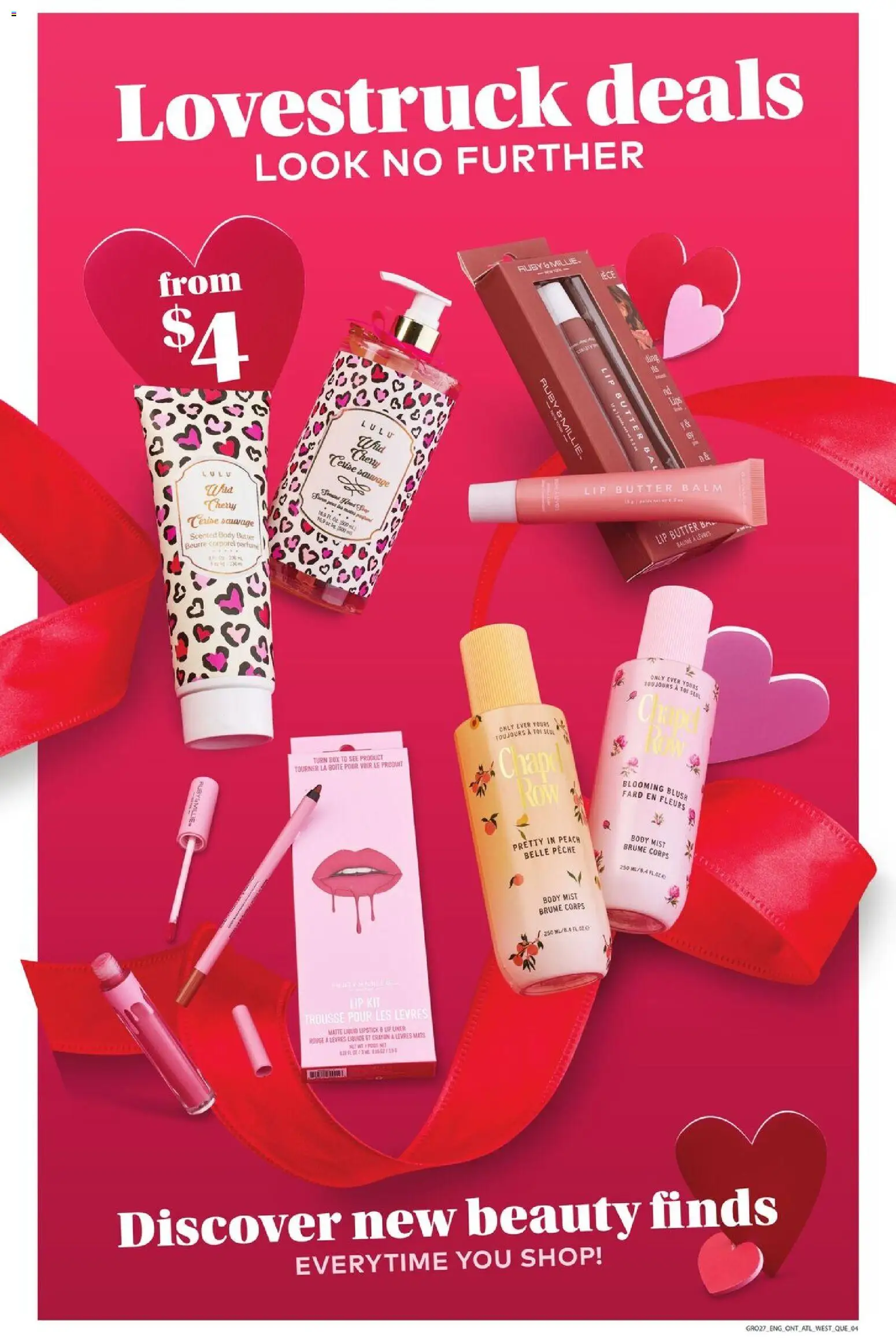 Giant Tiger flyer valid from 04.02.2026 | Page: 4 | Products: Blush, Lipstick, Soap, Butter