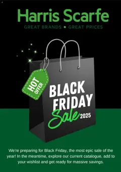 Preview of Harris Scarfe Black Friday Notice - valid from 21.10.2025