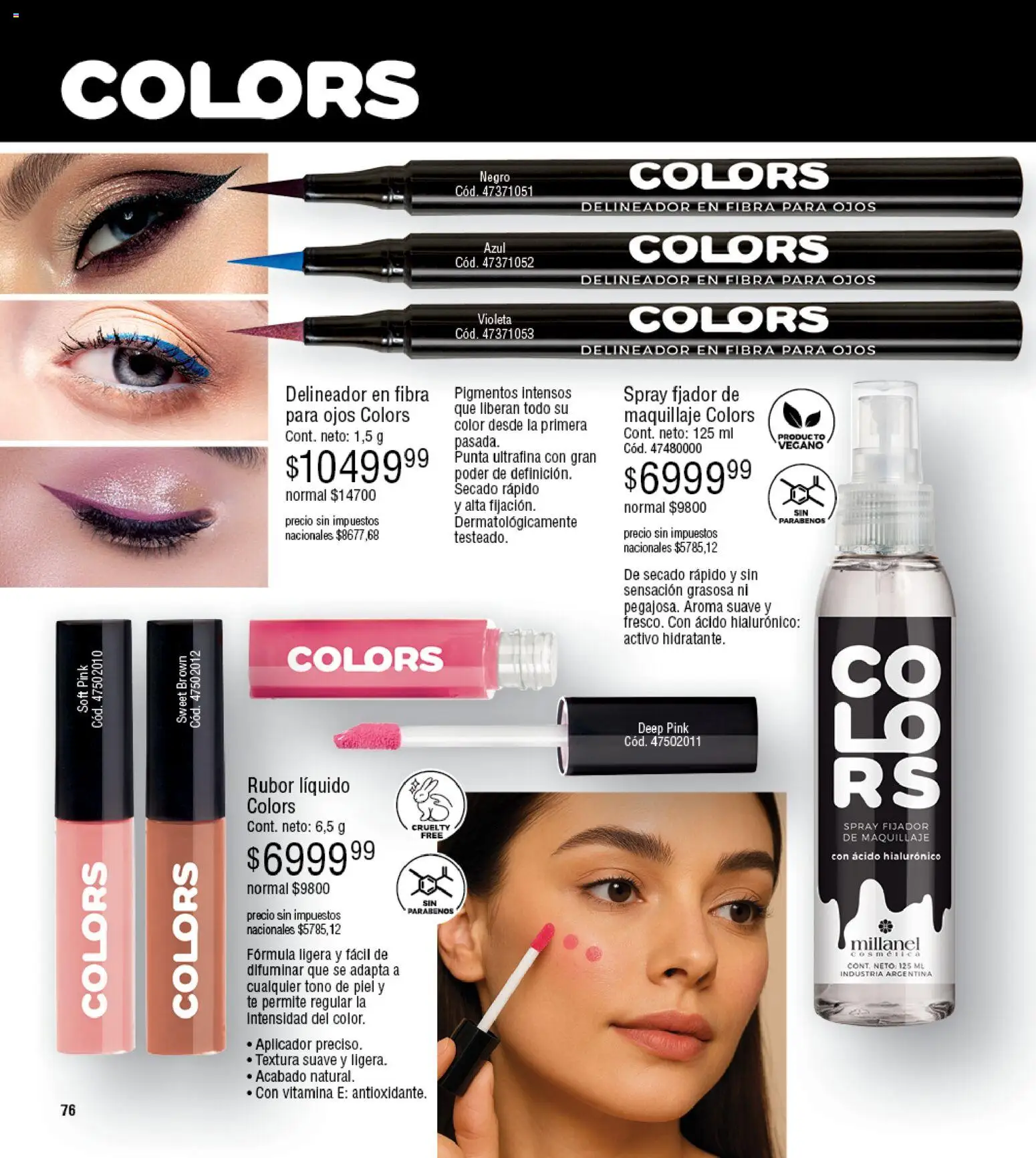 Millanel - Catálogo │ válido desde el 02.03.2026 | Página: 76 | Productos: Maquillaje, Delineador, Fijador, Té
