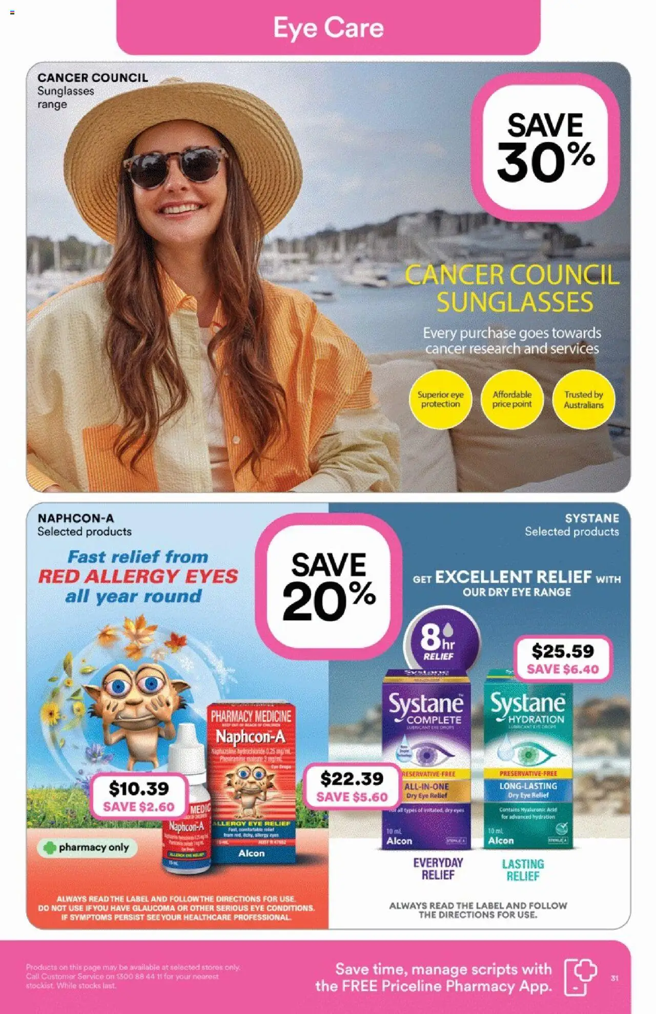 Priceline Pharmacy catalogue - valid from 14.08.2025 | Page: 31 | Products: Sunglasses, Eye care, Allergy