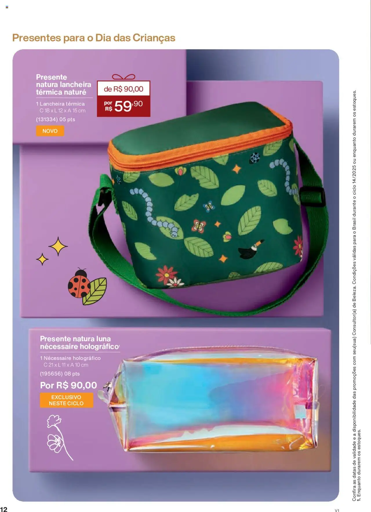 Natura Folheto - válido de 18.08.2025 | Página: 12 | Produtos: Lancheira, Necessaire