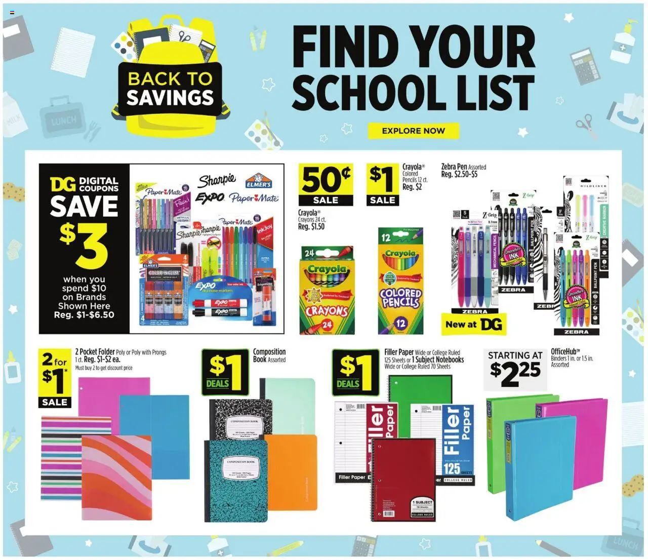 Dollar General Weekly Ad - TX - valid from 24.08.2025 | Page: 10 | Products: Pencil, Ink, Milk, Soap
