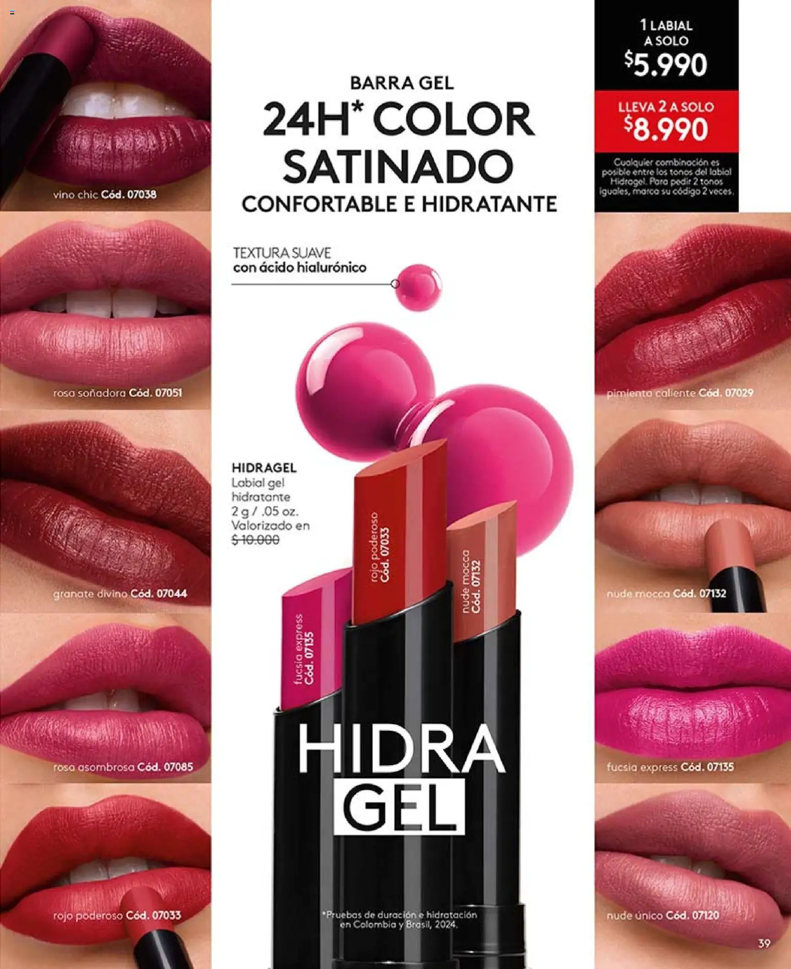 Catálogo Ésika Campaña 5 │ válido desde el 01.03.2026 | Página: 39 | Productos: Pimienta, Vino, Labial