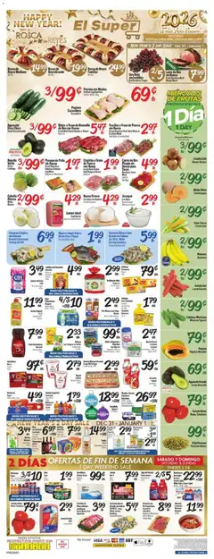 Preview of El Super weekly ads valid from 31.12.2025